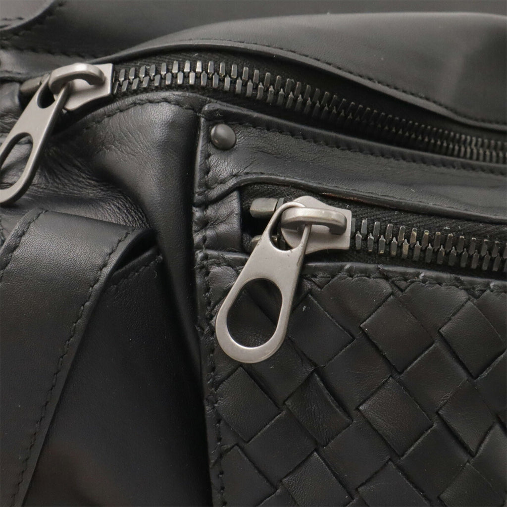 Bottega Veneta Black Leather Fanny Pack