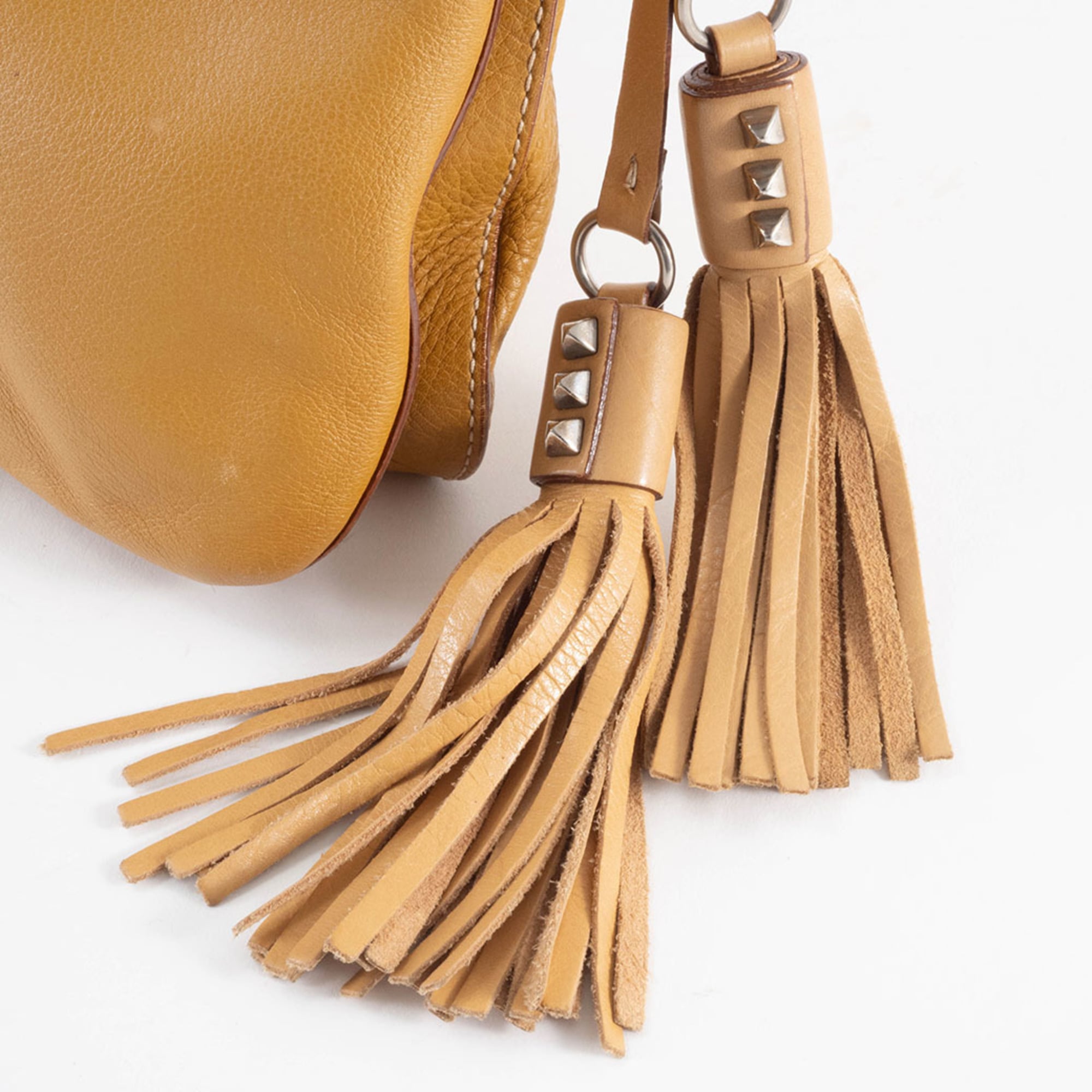 Prada Camel Leather Shoulder Bag