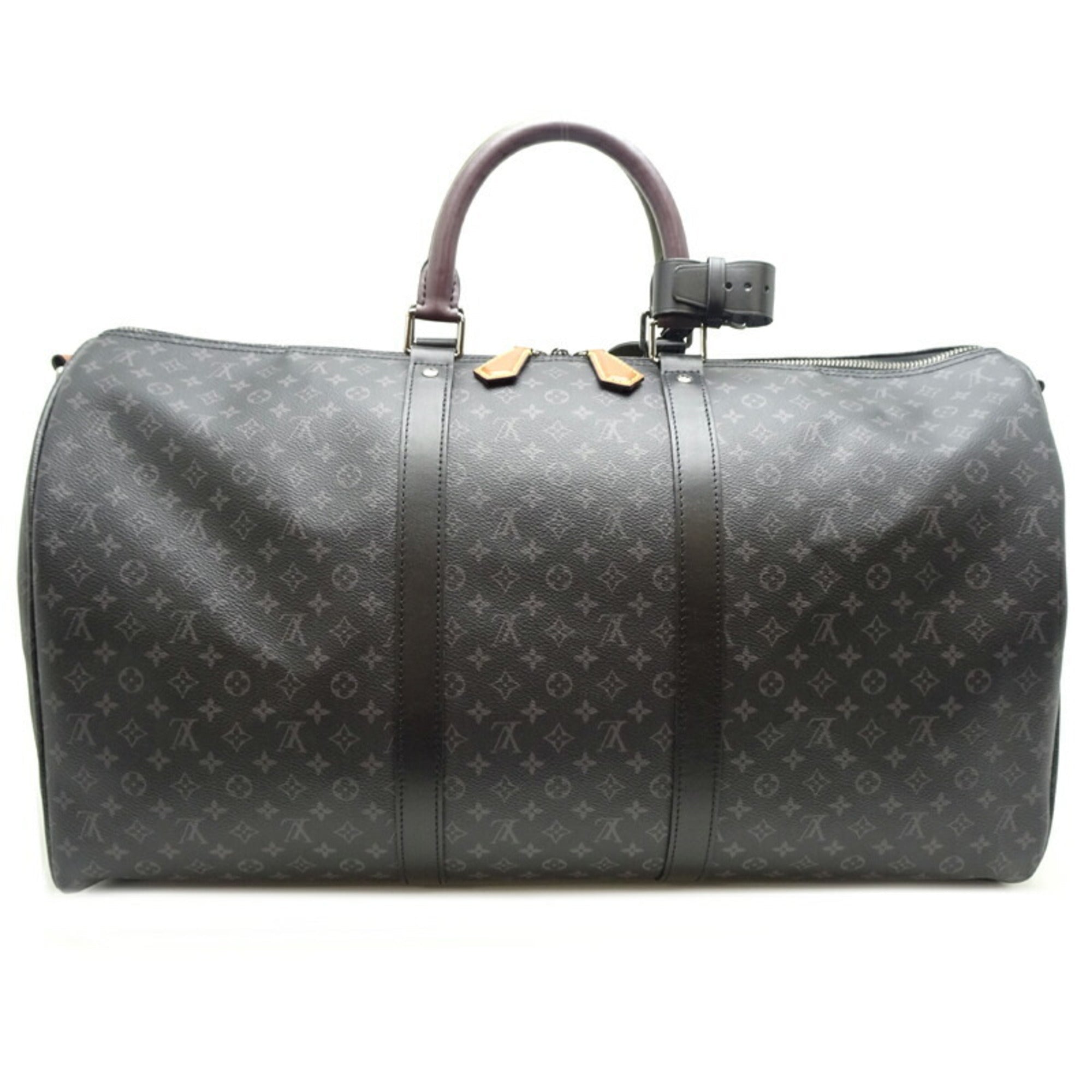 Louis Vuitton Collection Black Brown Green Monogram Eclipse Boston Bag