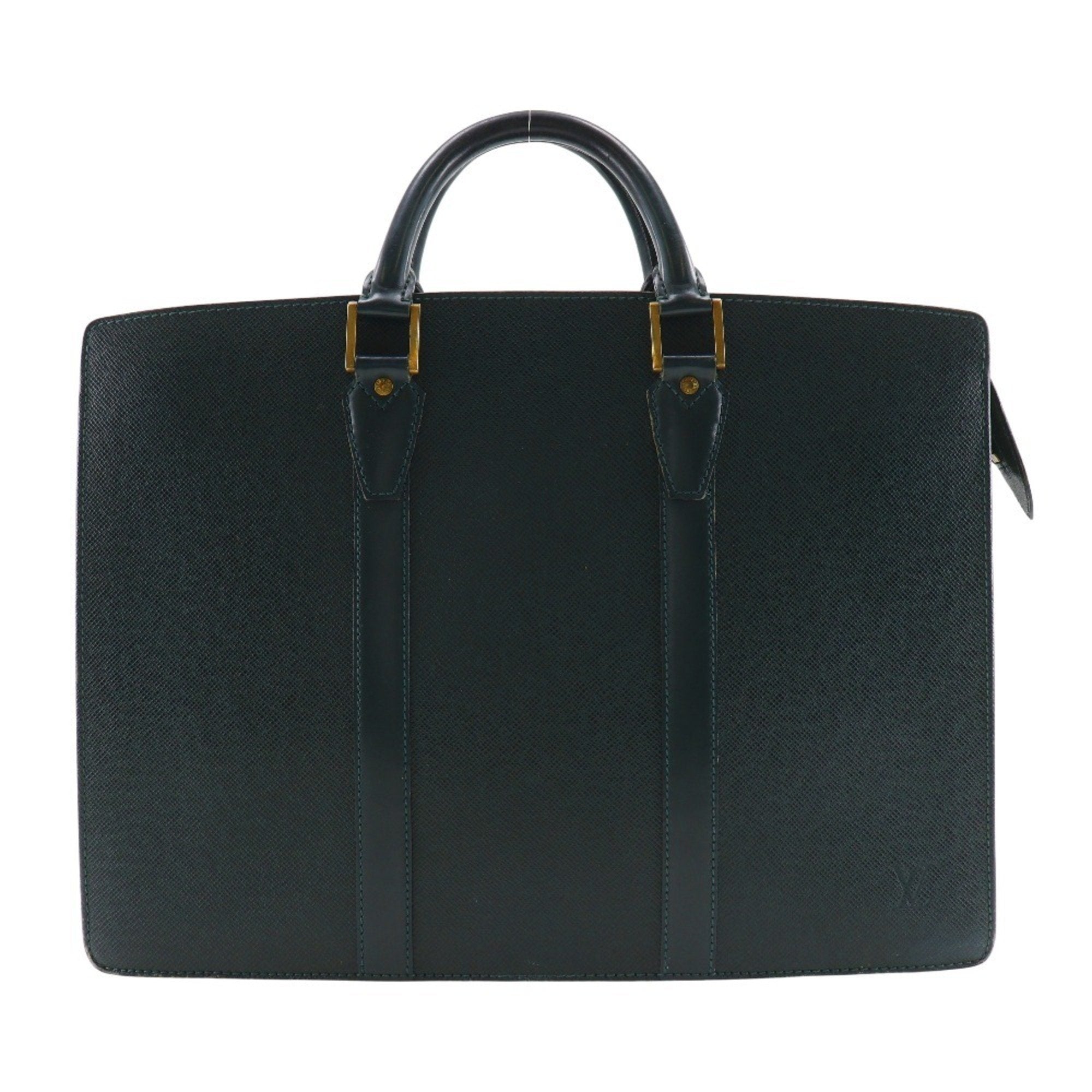 Louis Vuitton Episea Green Taiga Leather Briefcase