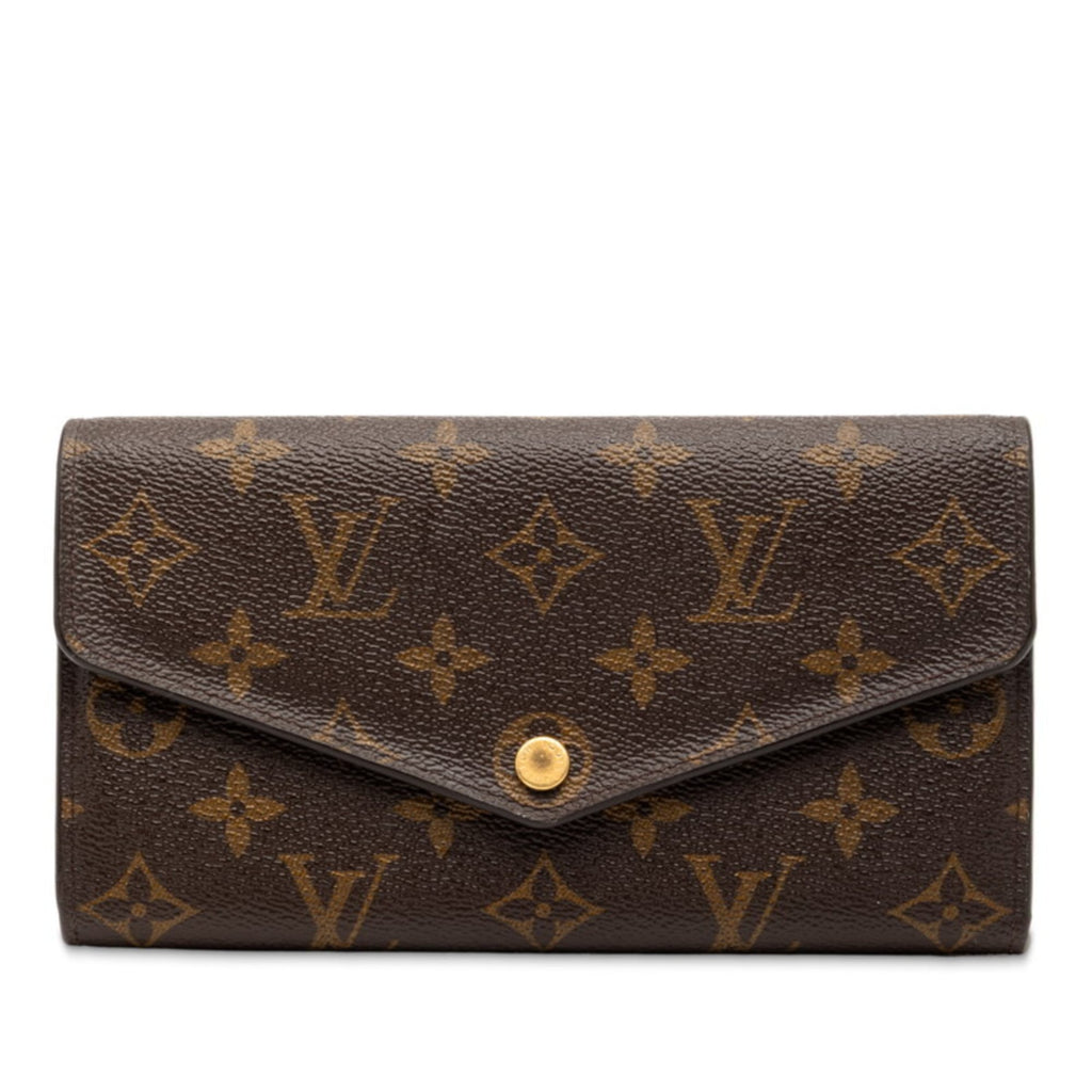 Louis Vuitton Brown Pvc Leather Long Wallet (Tri-Fold)