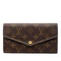 Louis Vuitton Brown Pvc Leather Long Wallet (Tri-Fold)