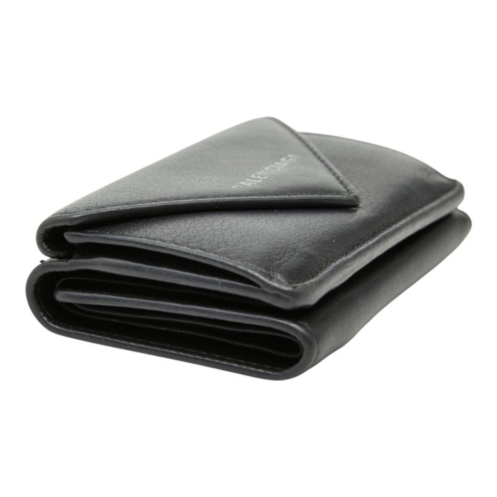 Balenciaga Black Leather Wallet (Tri-Fold)
