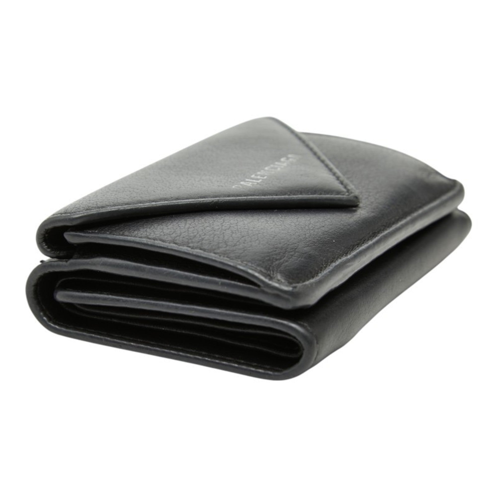Balenciaga Black Leather Wallet (Tri-Fold)