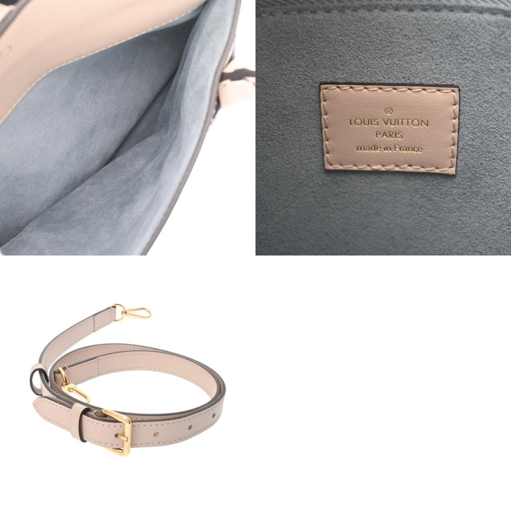 Louis Vuitton Brown Grayish Monogram Canvas Leather Handbag Tote Bag