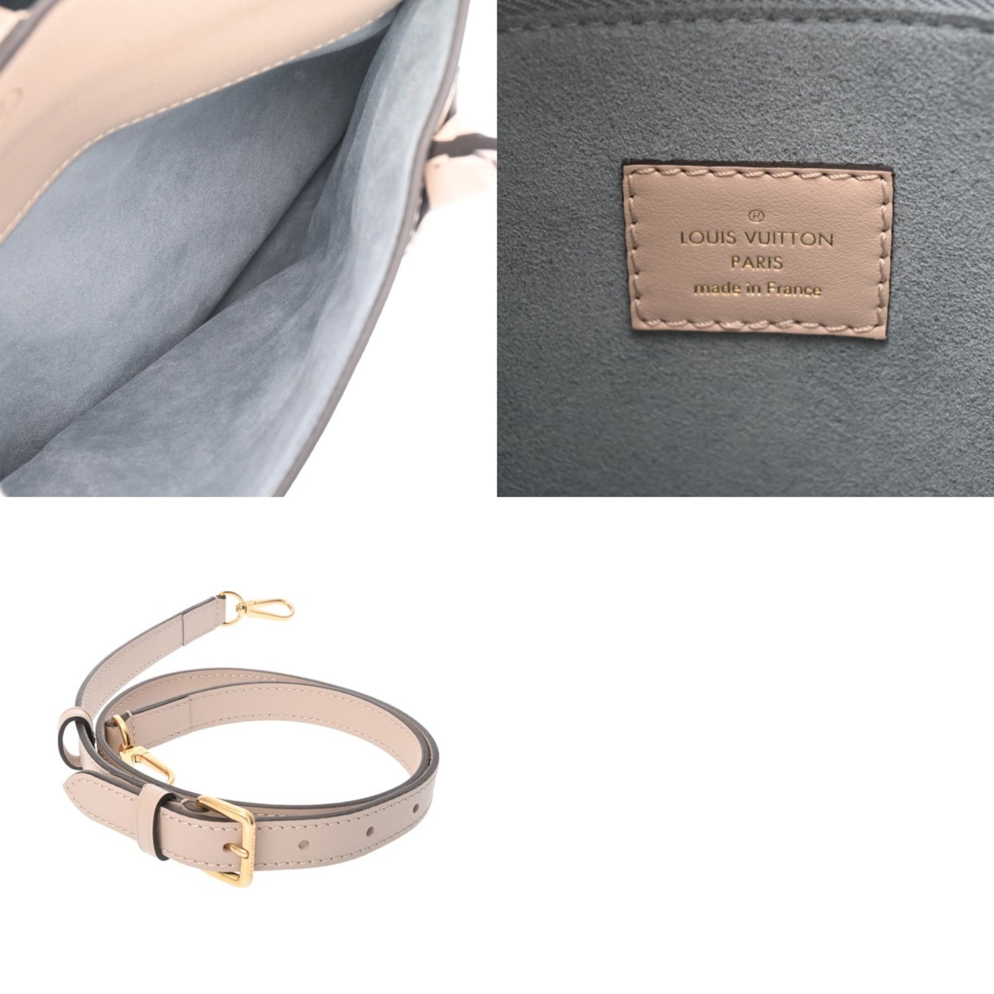 Louis Vuitton Brown Grayish Monogram Canvas Leather Handbag Tote Bag