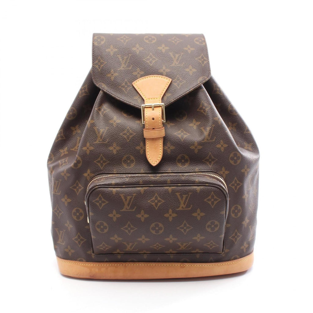 Louis Vuitton Brown Pvc Coated Canvas Monogram Leather Backpack