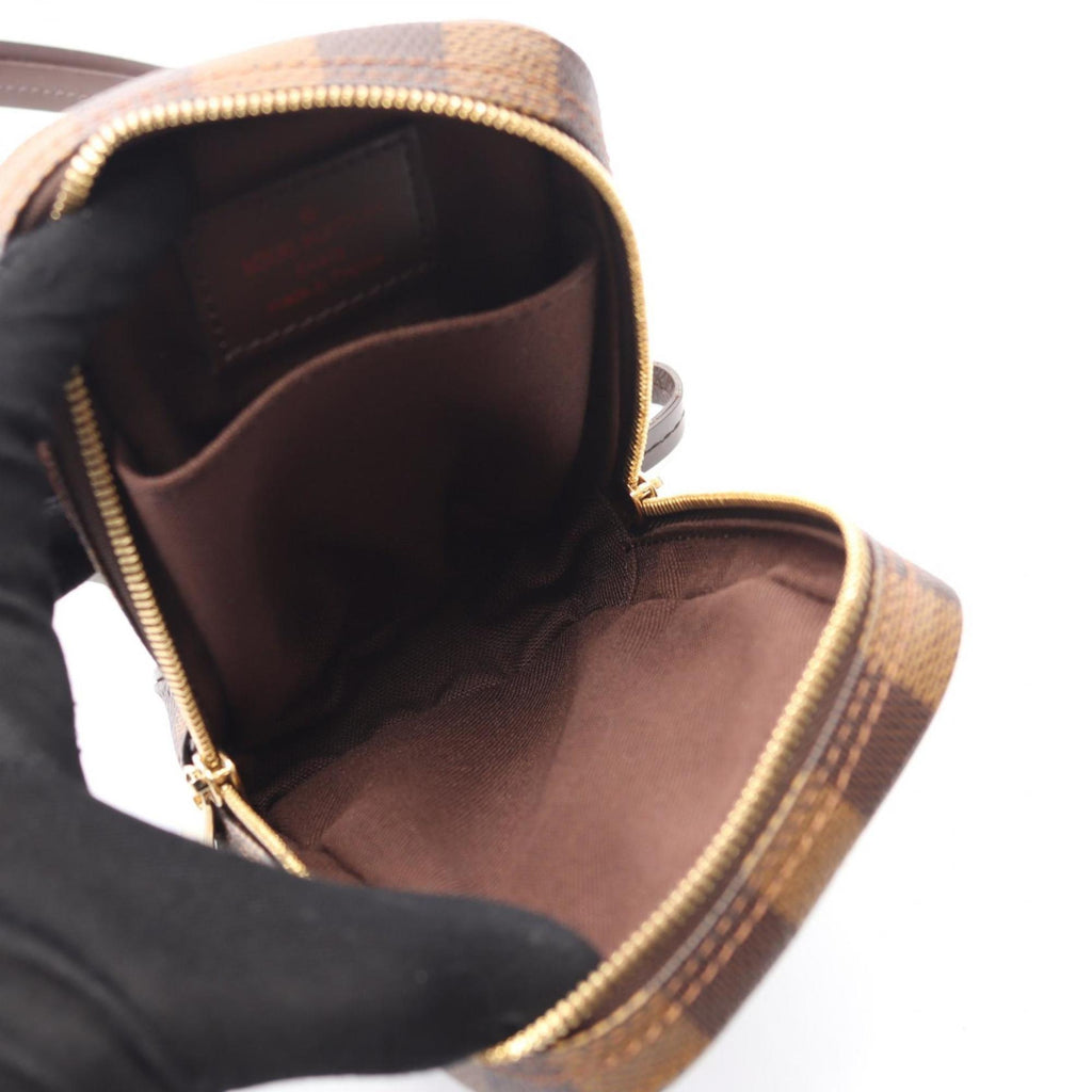 Louis Vuitton Brown Ebene Damier Canvas Leather Pvc Pouch