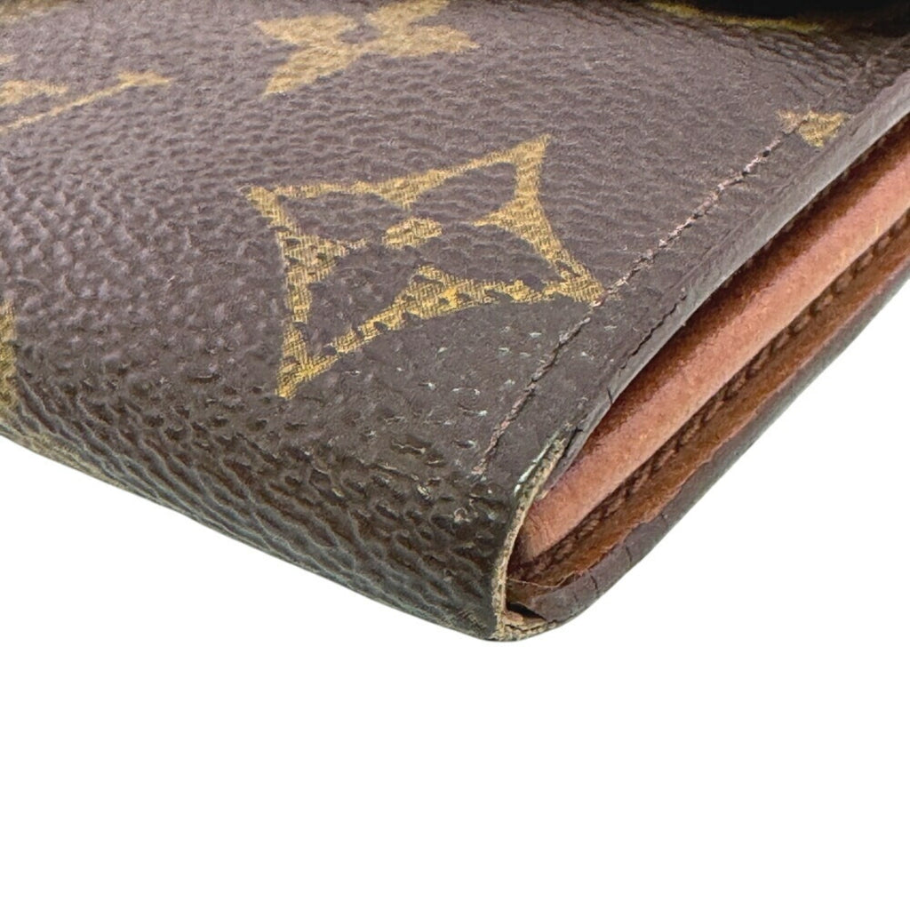 Louis Vuitton Brown Leather Wallet (Tri-Fold)