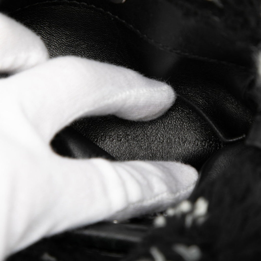 Balenciaga Black Faux Fur Handbag Shoulder
