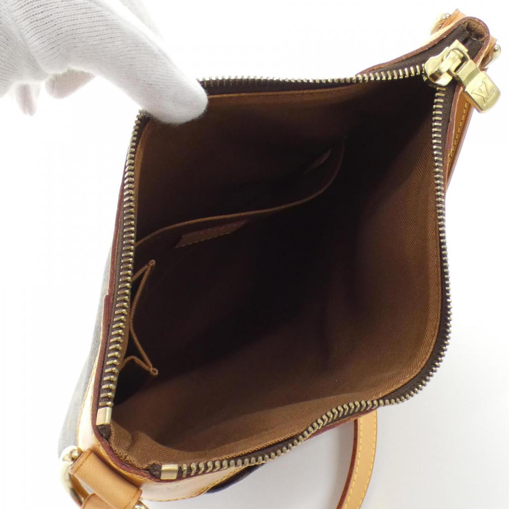 Louis Vuitton Dark Brown Marron Coated Canvas Shoulder Bag