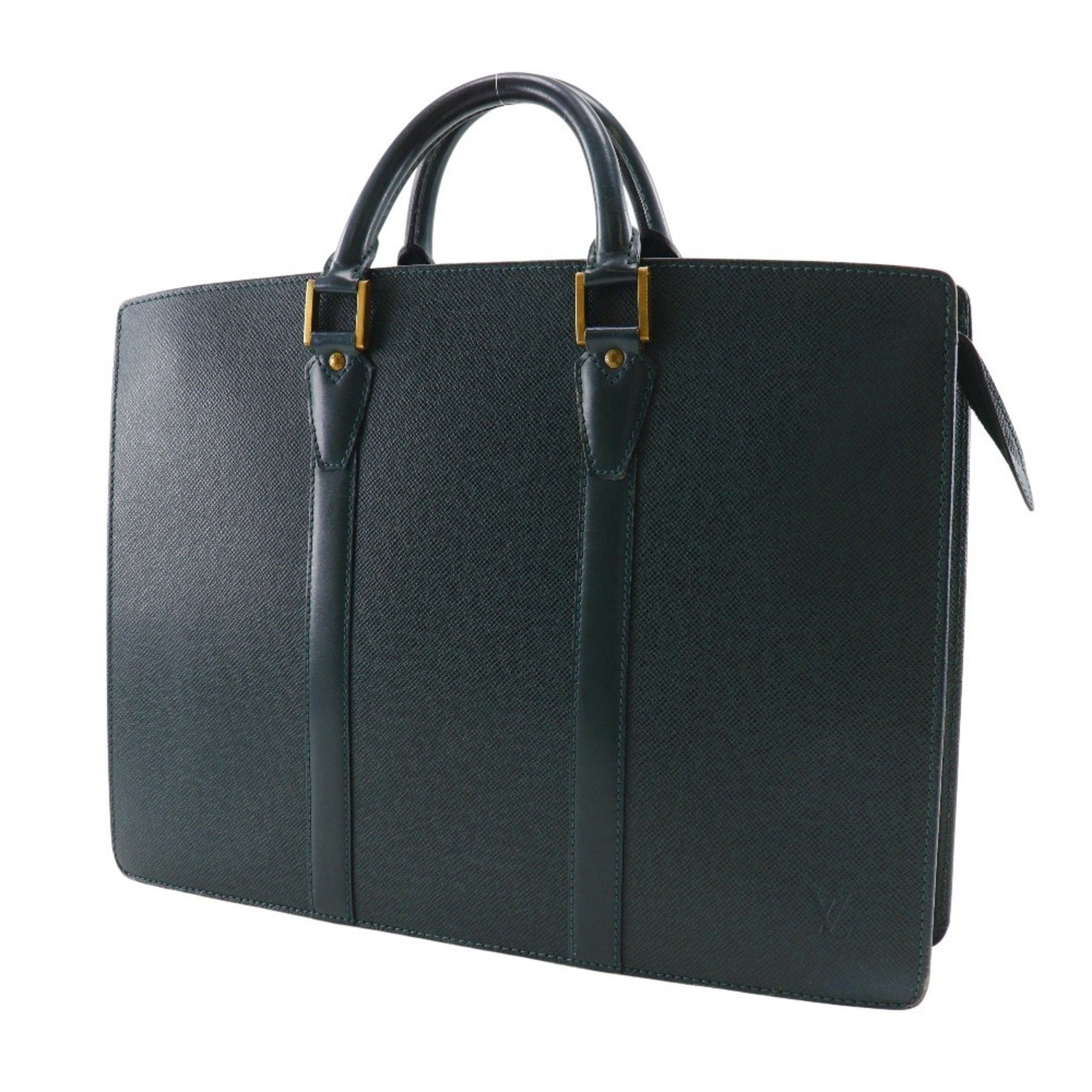 Louis Vuitton Episea Green Taiga Leather Briefcase