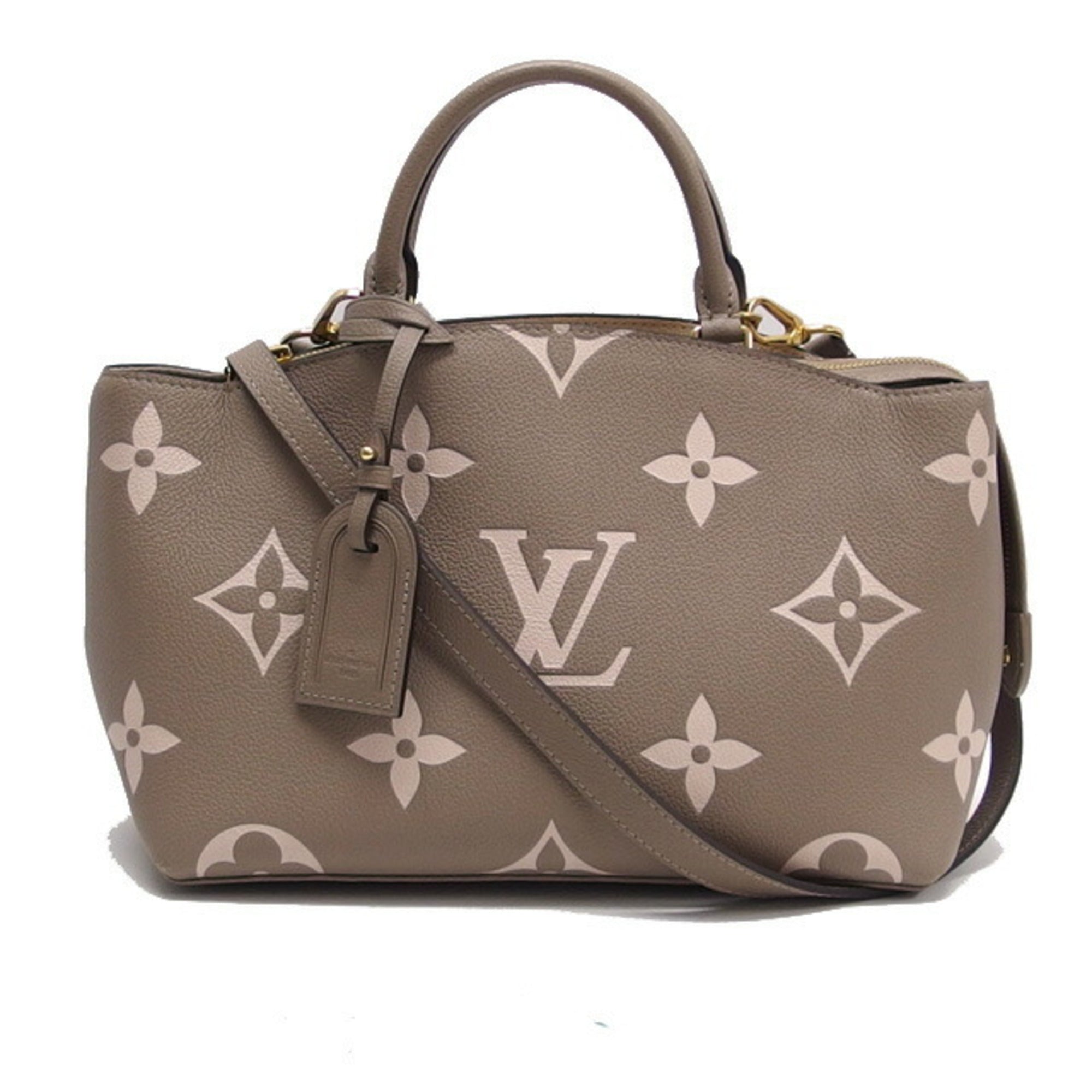 Louis Vuitton Gray Beige Grayish Monogram Empreinte Leather Handbag Shoulder Bag Tote Bag