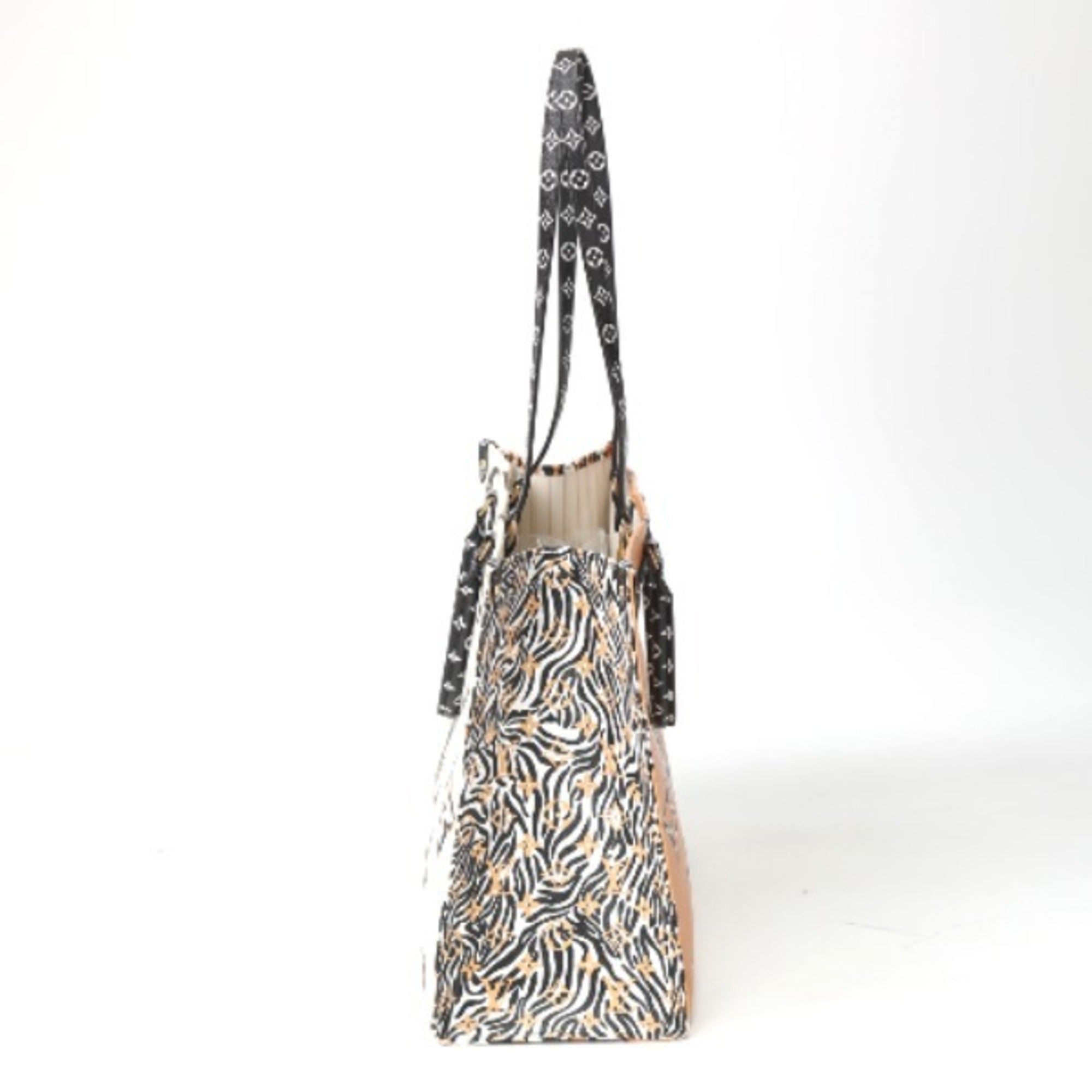 Louis Vuitton Orange White Tote Bag