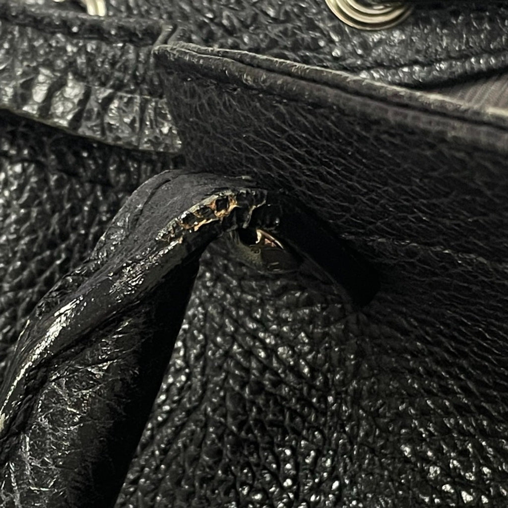 Louis Vuitton Black Noir Leather Tote Bag