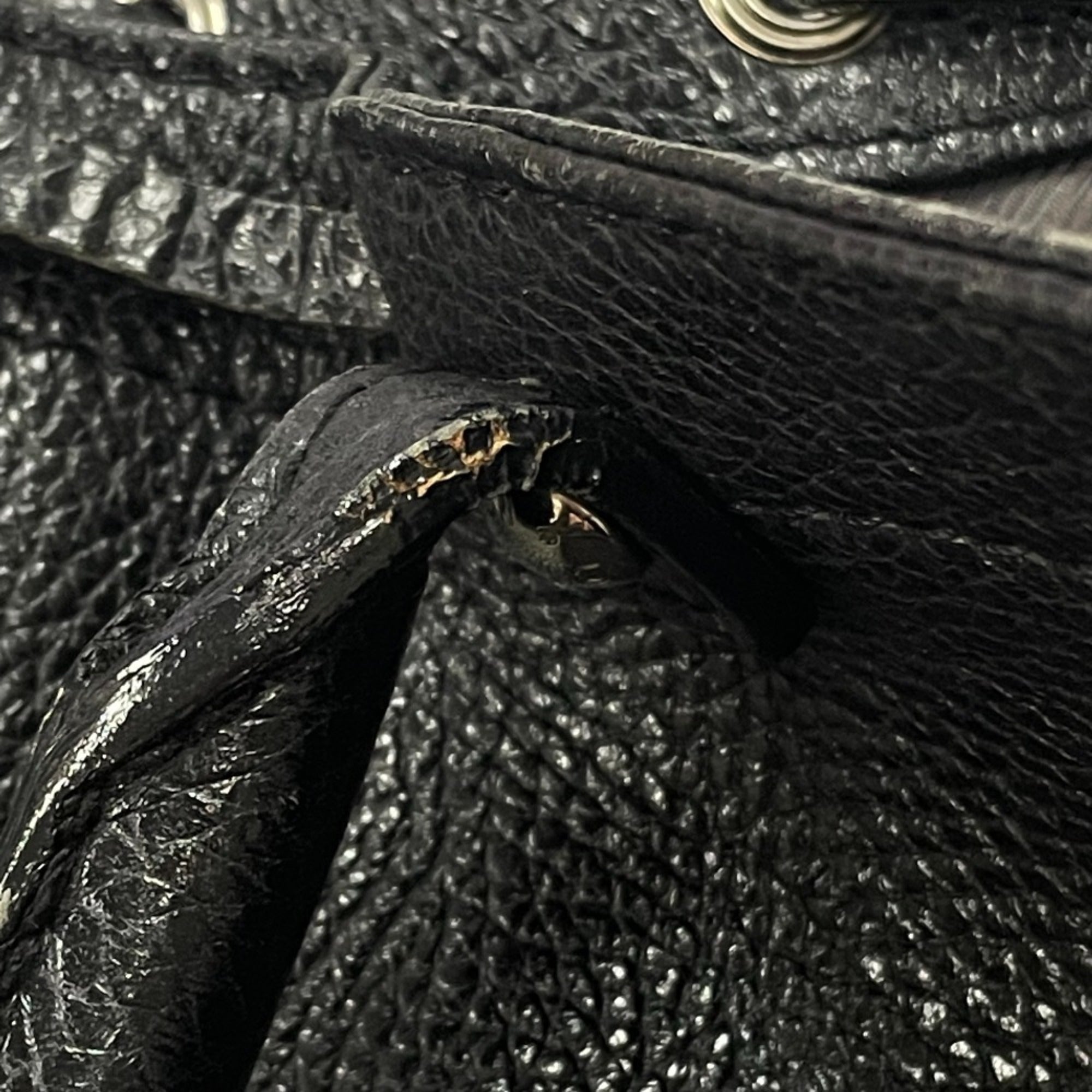 Louis Vuitton Black Noir Leather Tote Bag