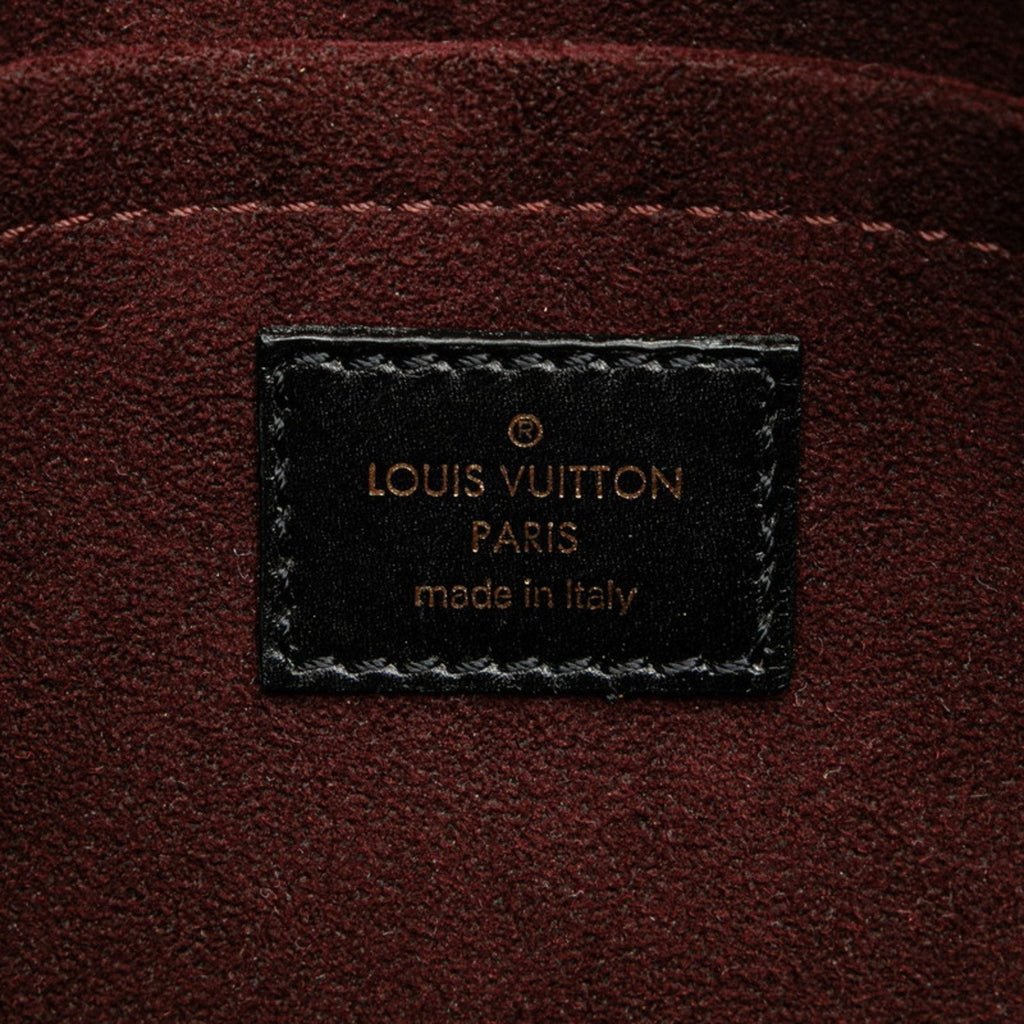 Louis Vuitton Black Khaki Noir Leather Handbag Shoulder Bag