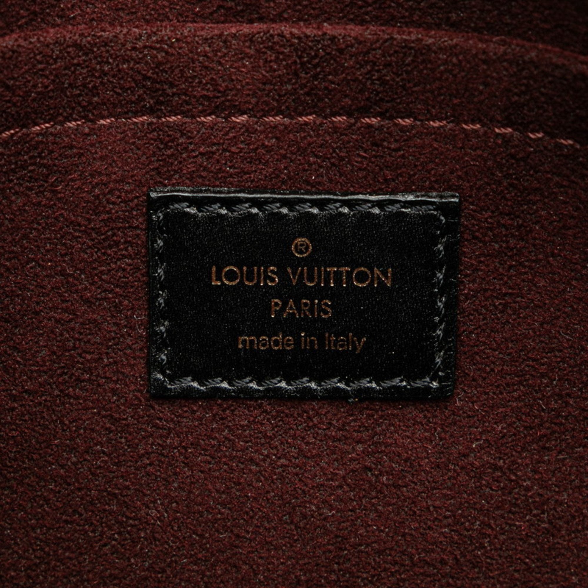 Louis Vuitton Black Khaki Noir Leather Handbag Shoulder Bag