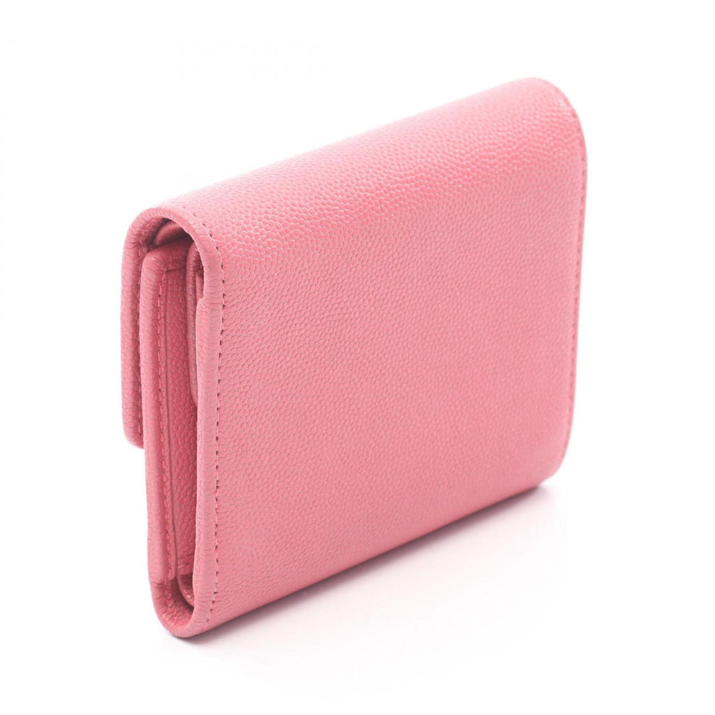 Chanel Pink Grained Calfskin Wallet (Tri-Fold)