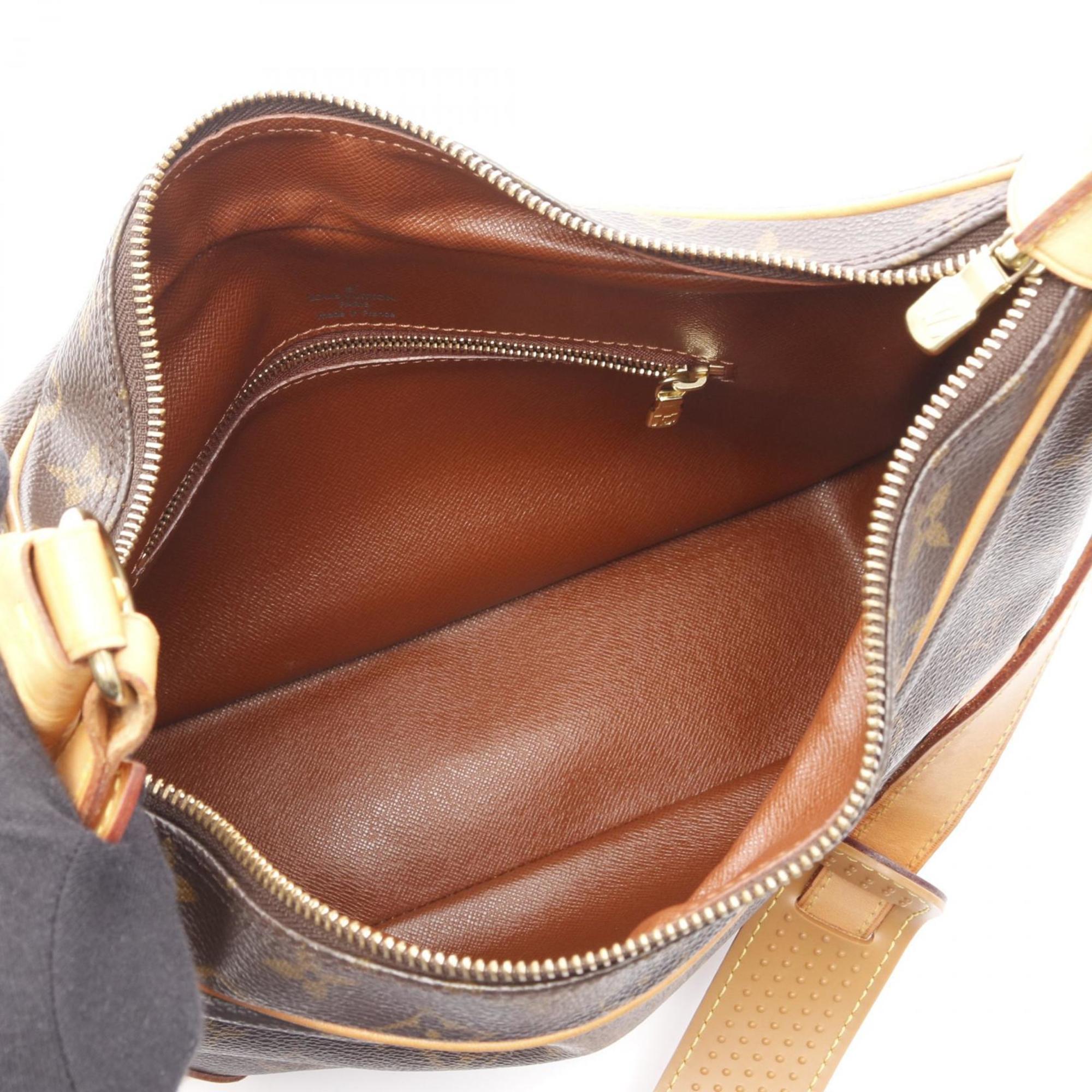 Louis Vuitton Monogram Brown Coated Canvas Leather Shoulder Bag