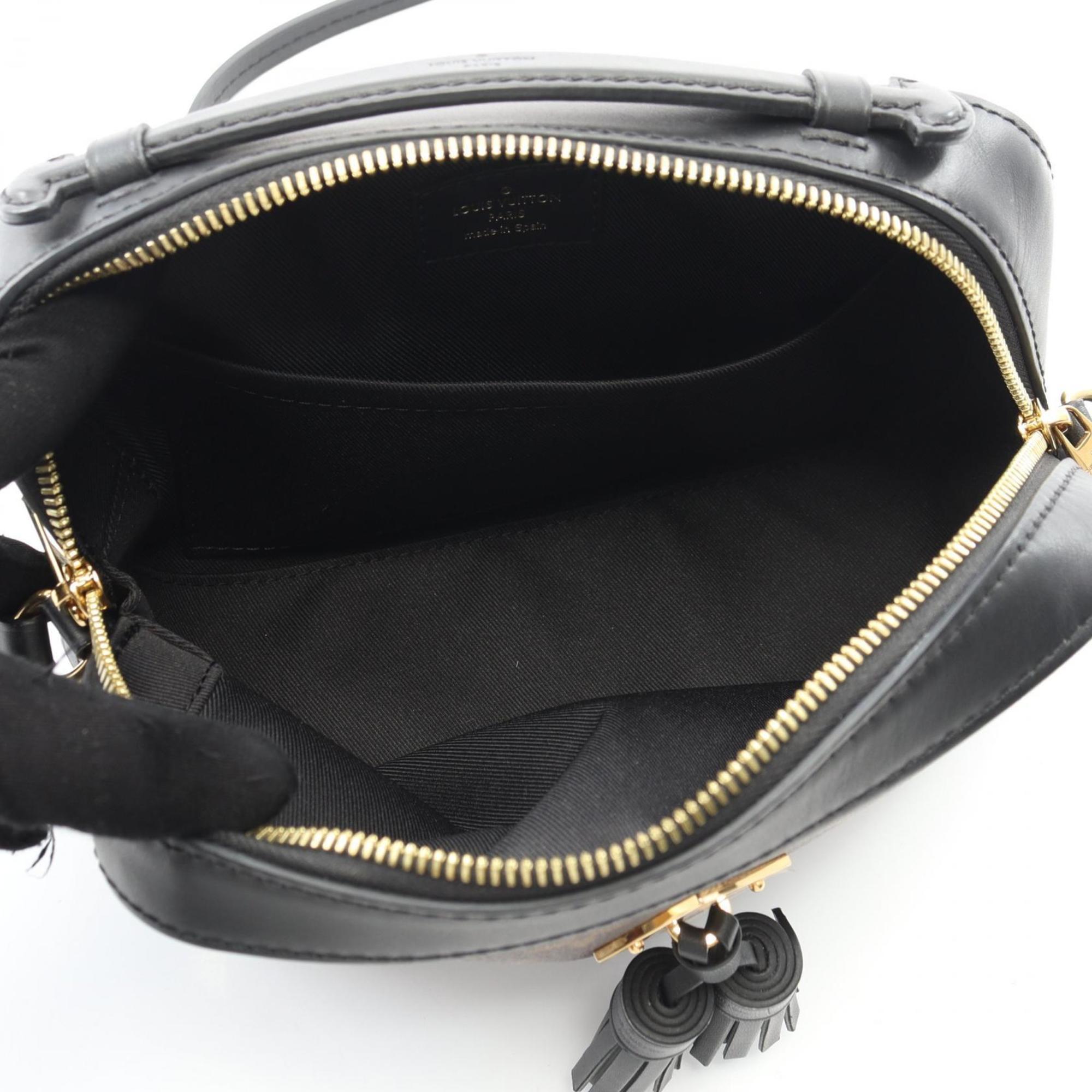 Louis Vuitton Black Brown Noir Coated Canvas Leather Shoulder Bag
