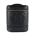 Chanel Black Grained Calfskin Handbag Vanity Bag