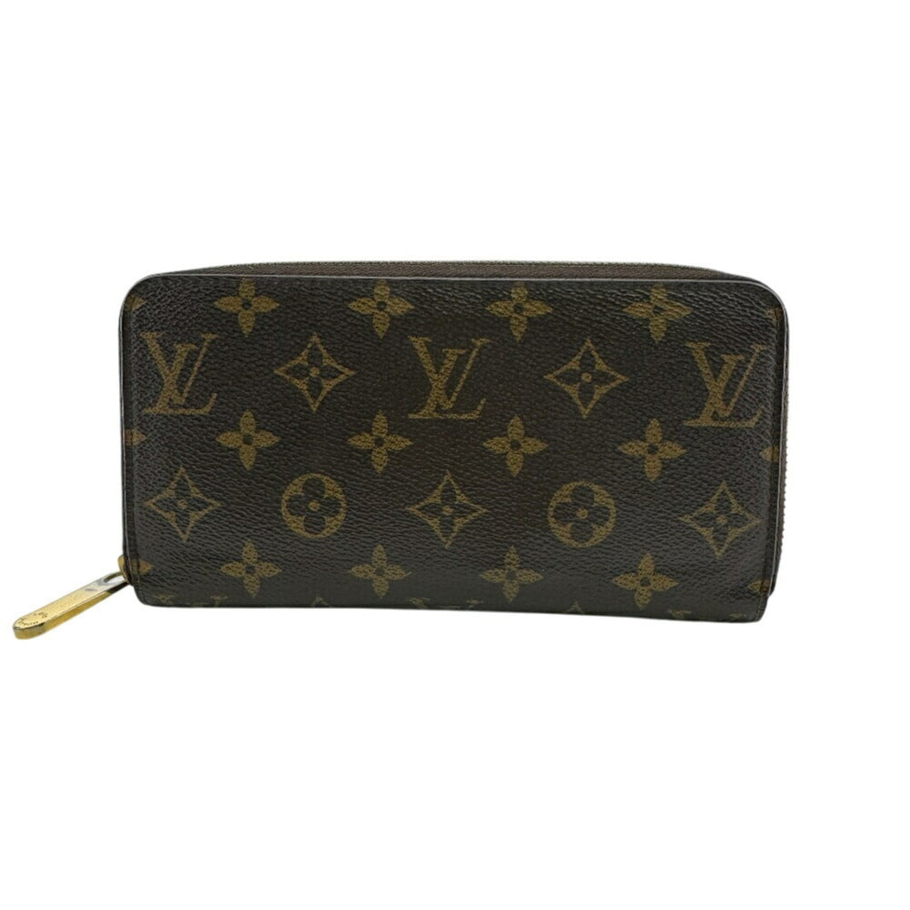 Louis Vuitton Brown Red Color Leather Long Wallet
