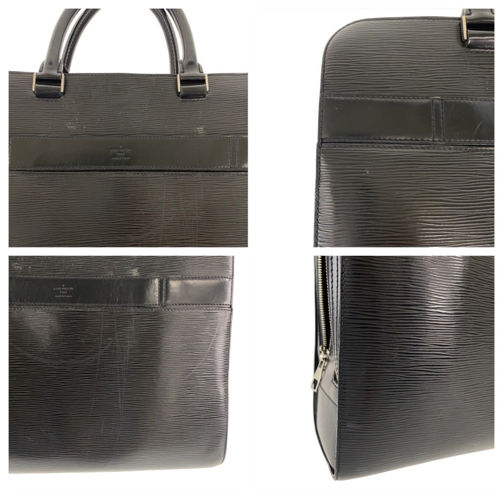 Louis Vuitton Black Noir Epi Leather Briefcase