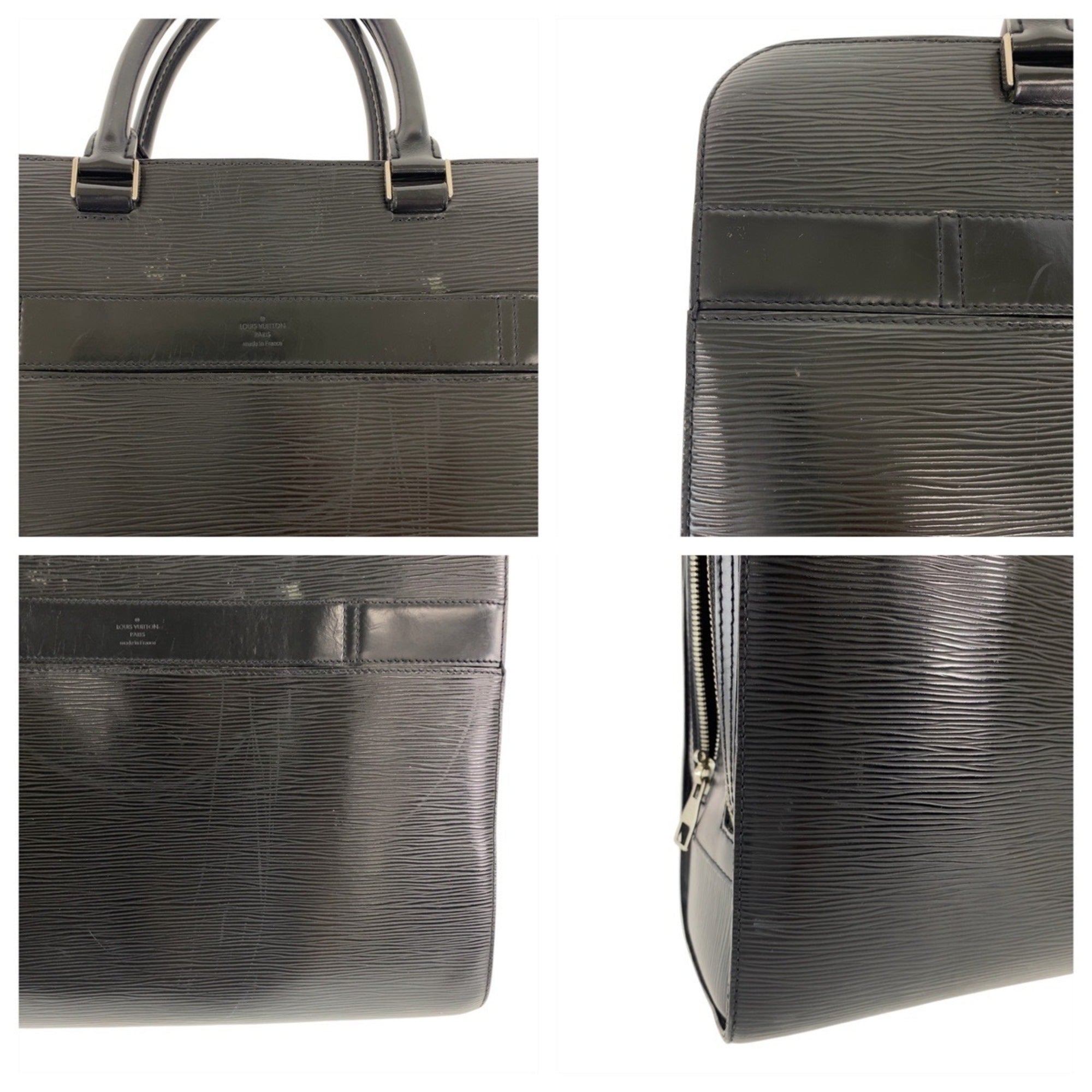 Louis Vuitton Black Noir Epi Leather Briefcase
