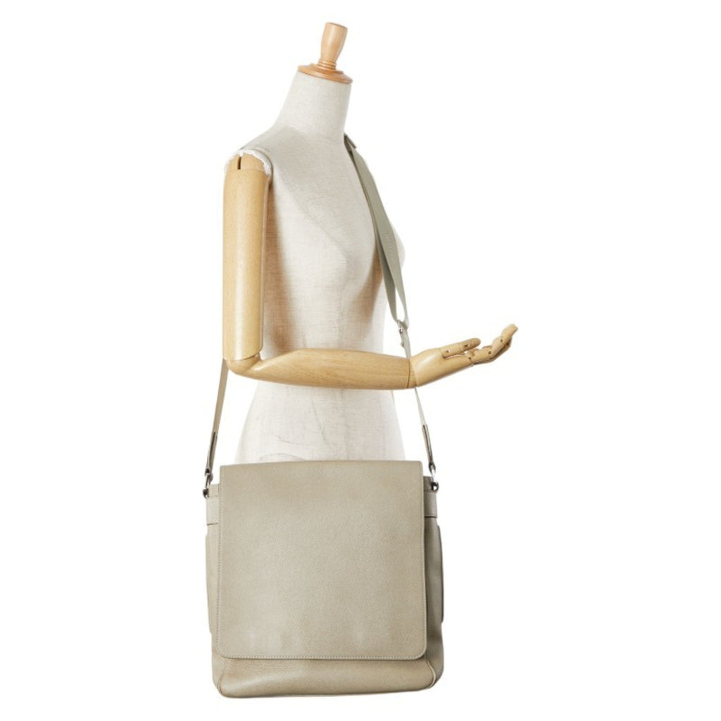 Louis Vuitton Taiga Beige Polaire Taiga Leather Shoulder Bag
