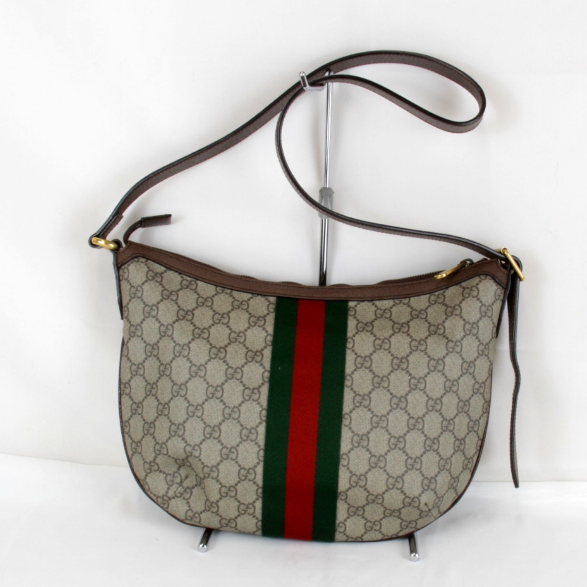 Gucci Ophidia Brown Gg Supreme Shoulder Bag (Pre-Owned)