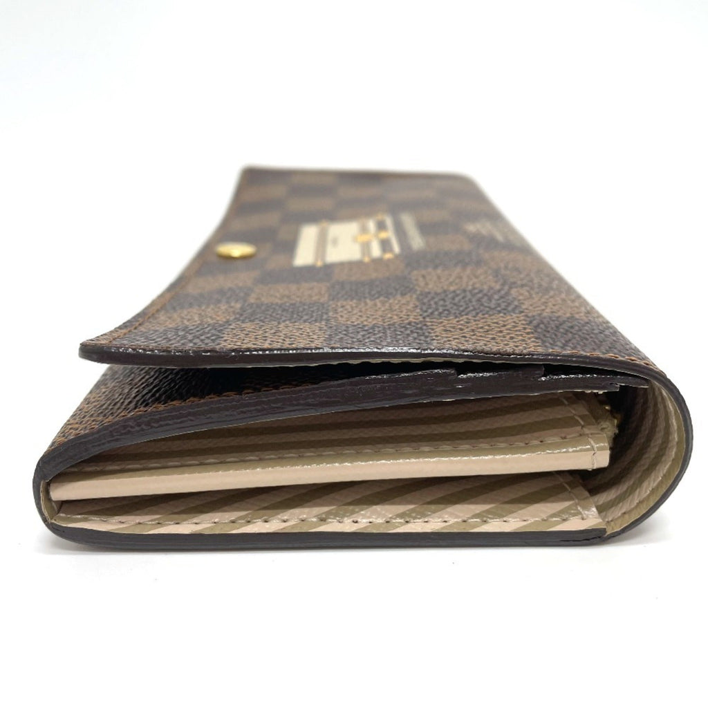 Louis Vuitton Damier Brown Damier Canvas Ebene Damier Canvas Long Wallet