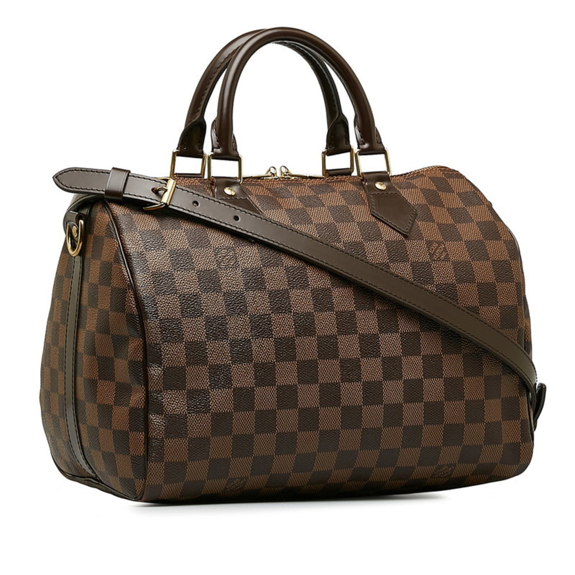 Louis Vuitton Brown Pvc Leather Handbag Shoulder Bag