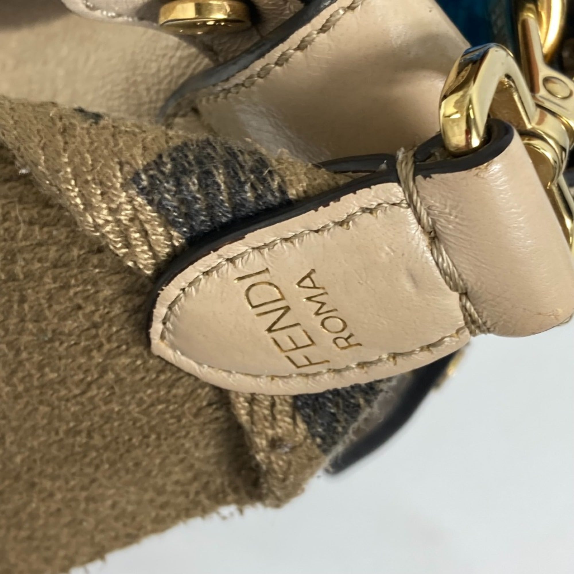 Fendi Beige Leather Shoulder Bag