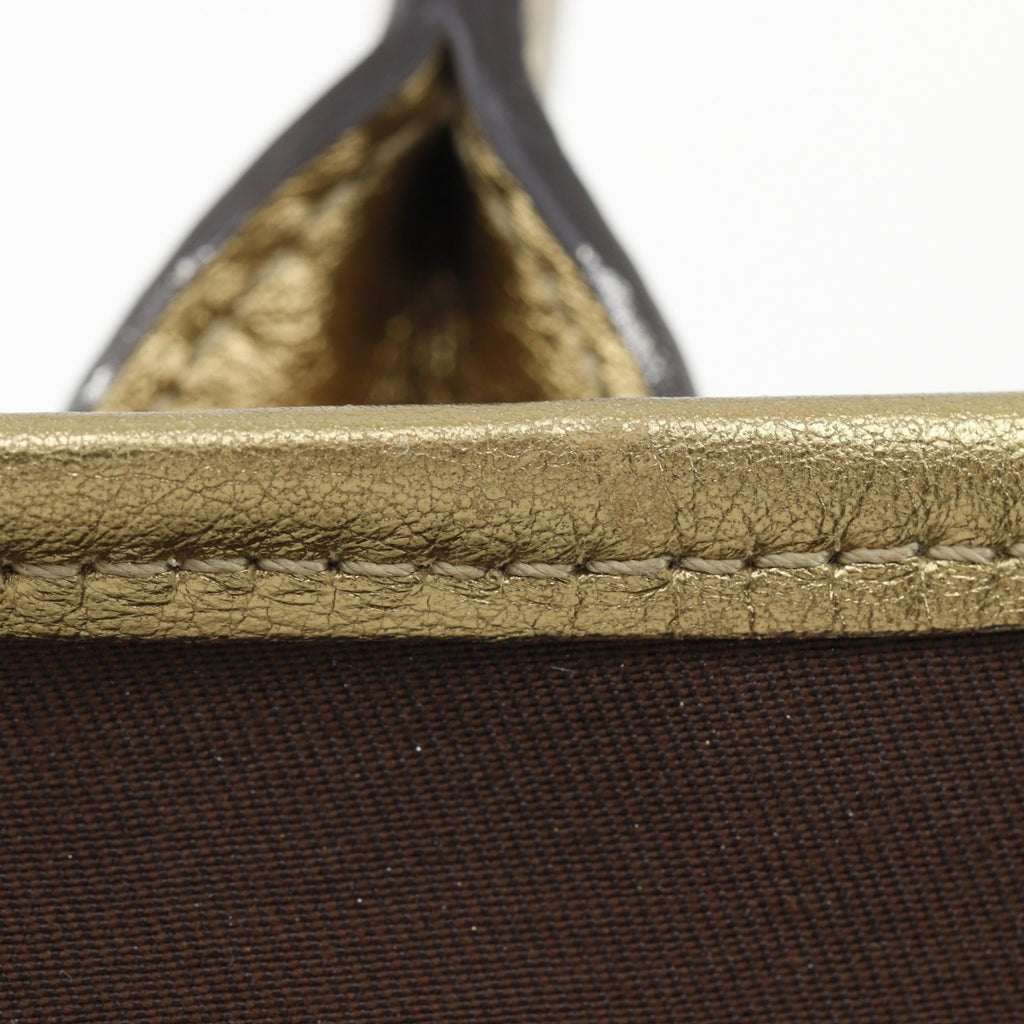 Gucci Gold Gg Canvas Tote Bag (Pre-Owned)