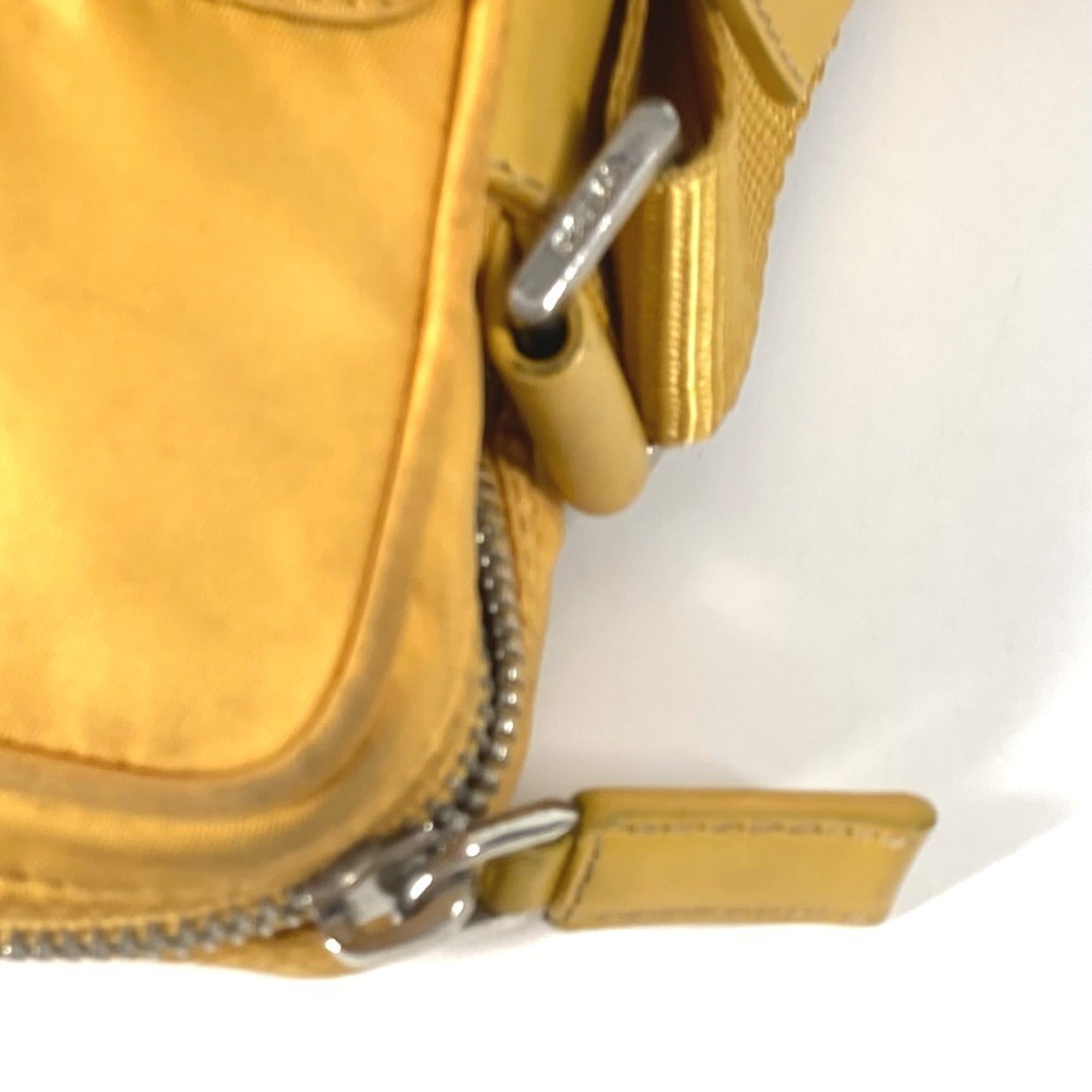 Prada Yellow Nylon Pochette Shoulder Bag