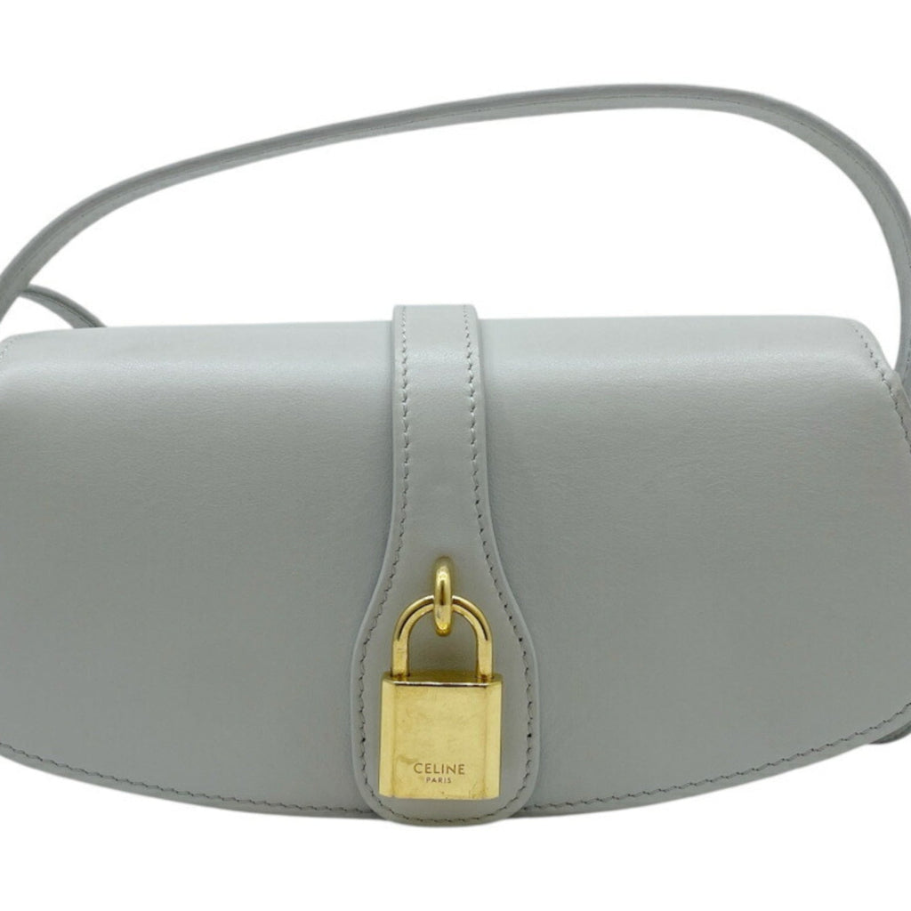 Celine Light Gray Leather Handbag