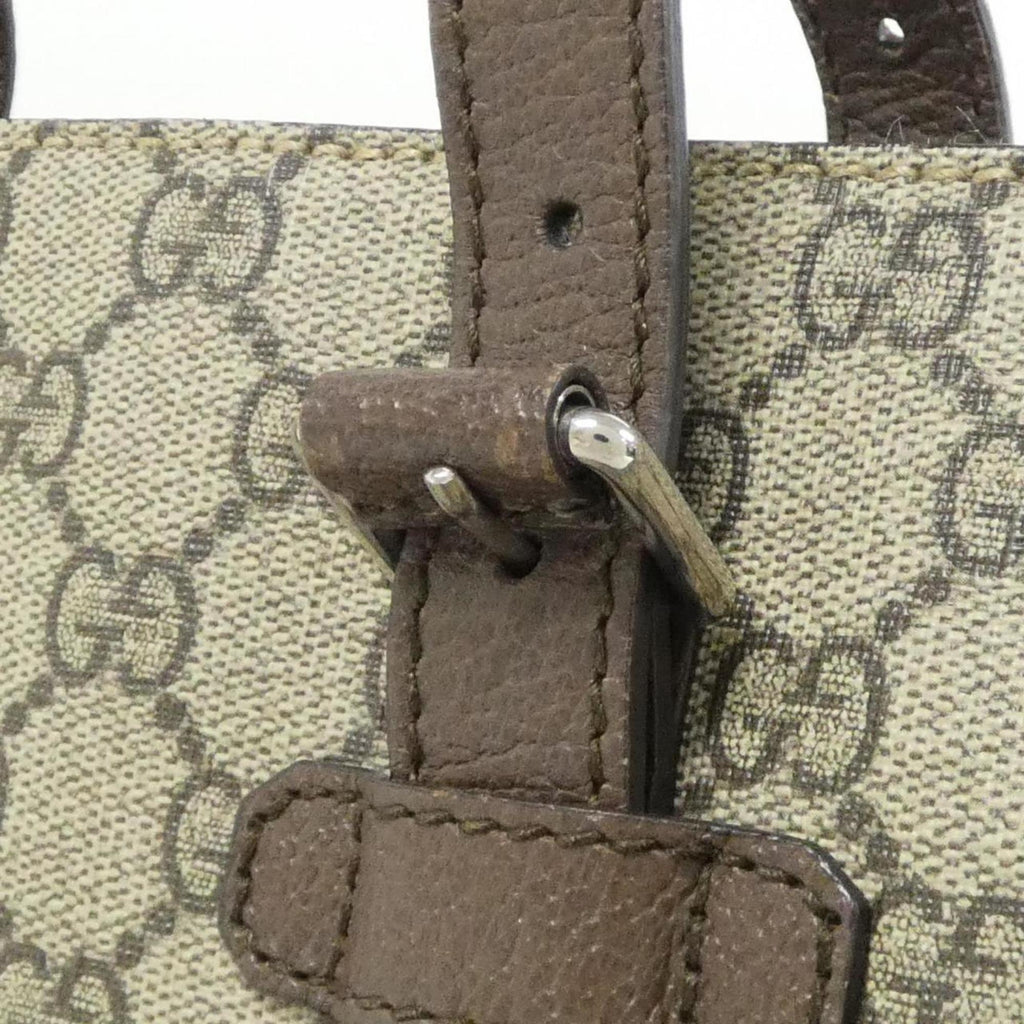 Gucci Beige Brown Gg Supreme Handbag (Pre-Owned)