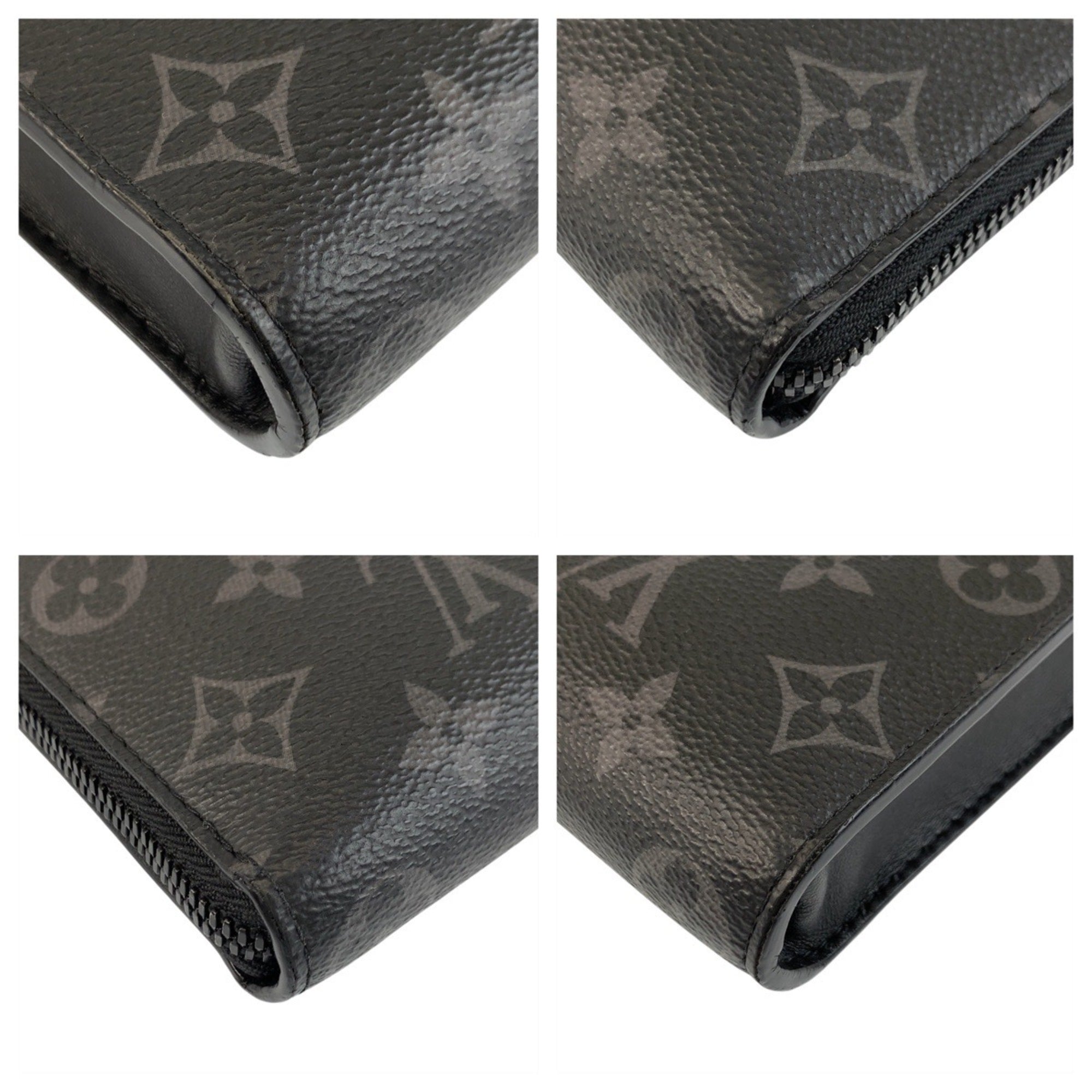 Louis Vuitton Black Gray Pvc Leather Clutch Bag Pochette