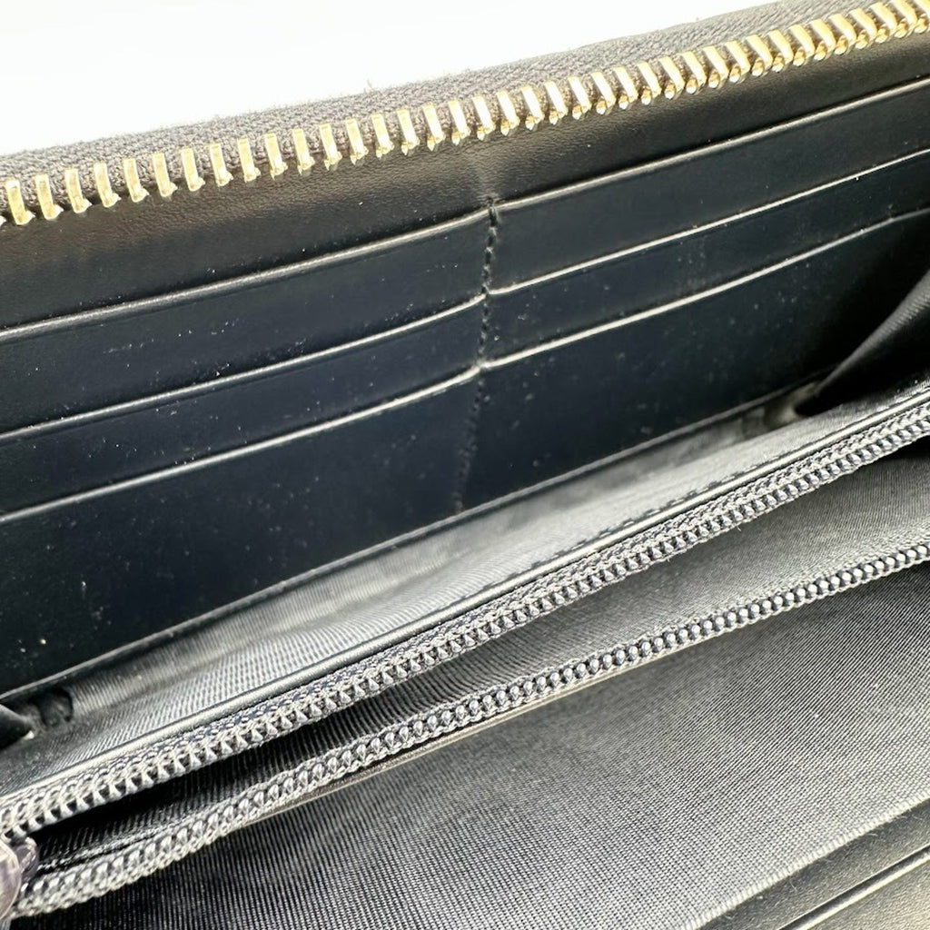 Gucci Black Leather Long Wallet (Bi-Fold) (Pre-Owned)