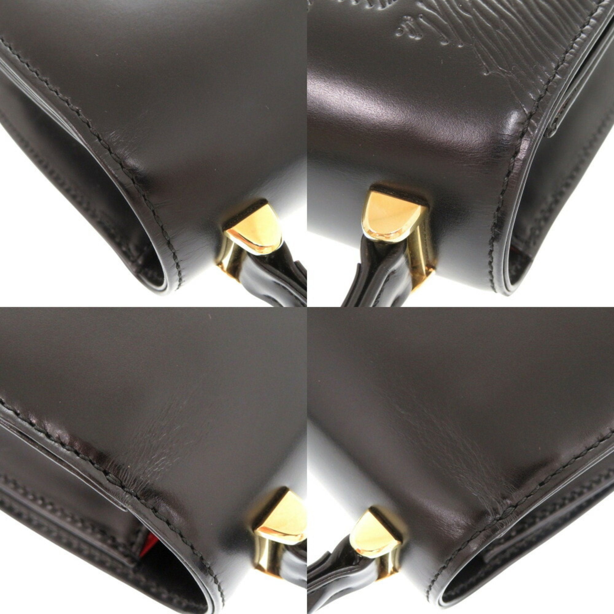 Louis Vuitton Black Leather Handbag