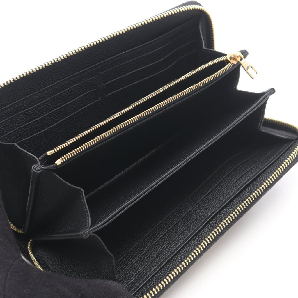 Louis Vuitton Beige Bicolor Black Monogram Empreinte Leather Long Wallet