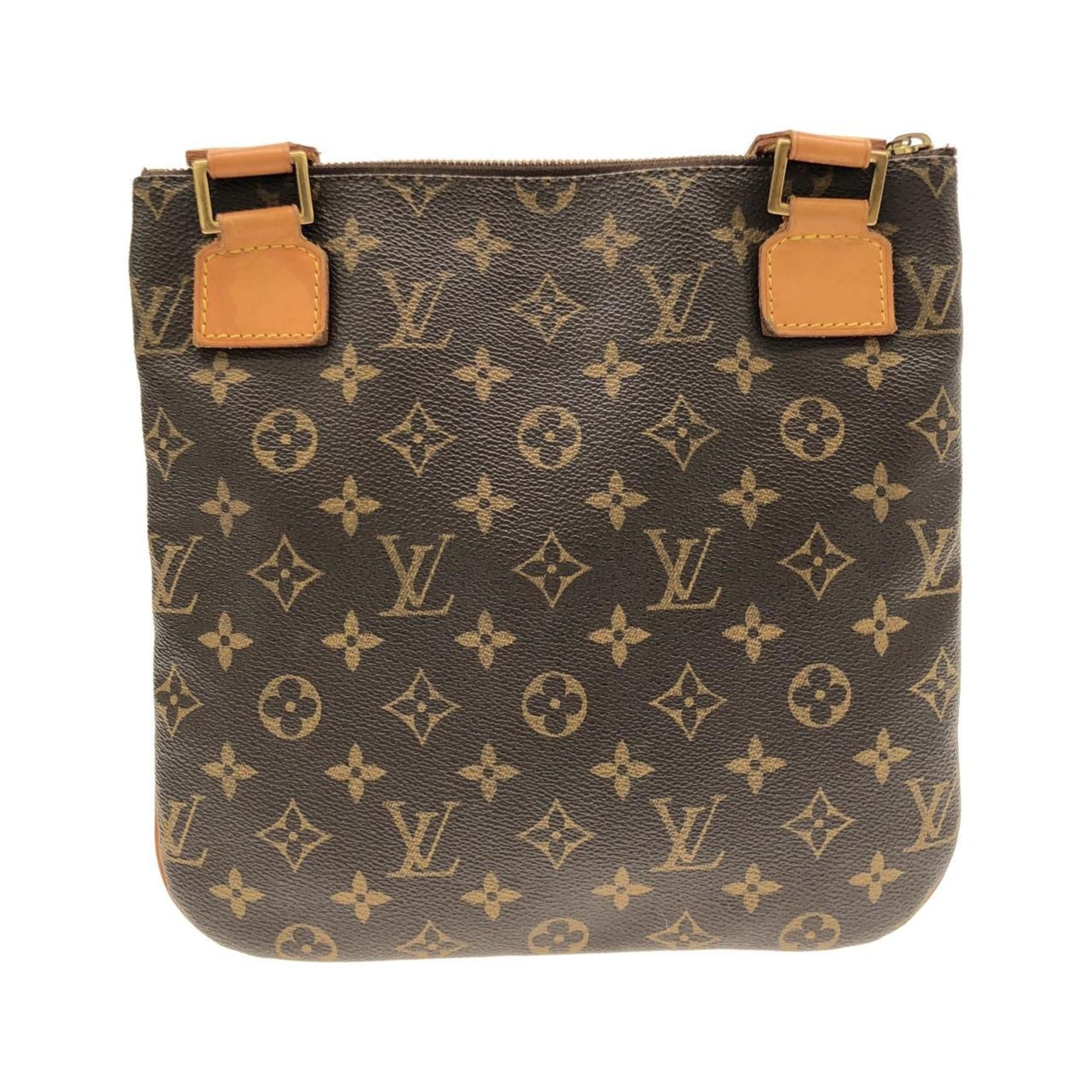 Louis Vuitton Marron Coated Canvas Pochette Shoulder Bag