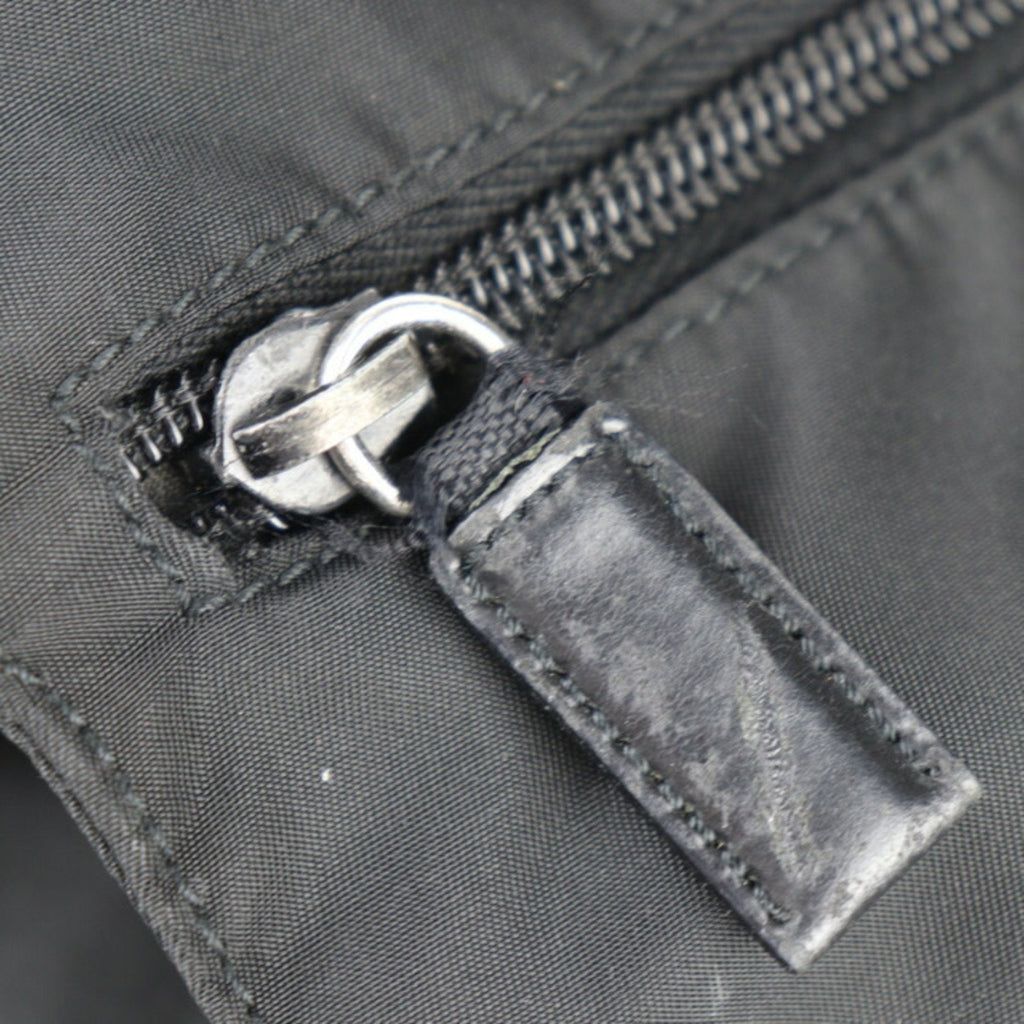 Prada Black Nylon Leather Messenger Bag Shoulder Bag
