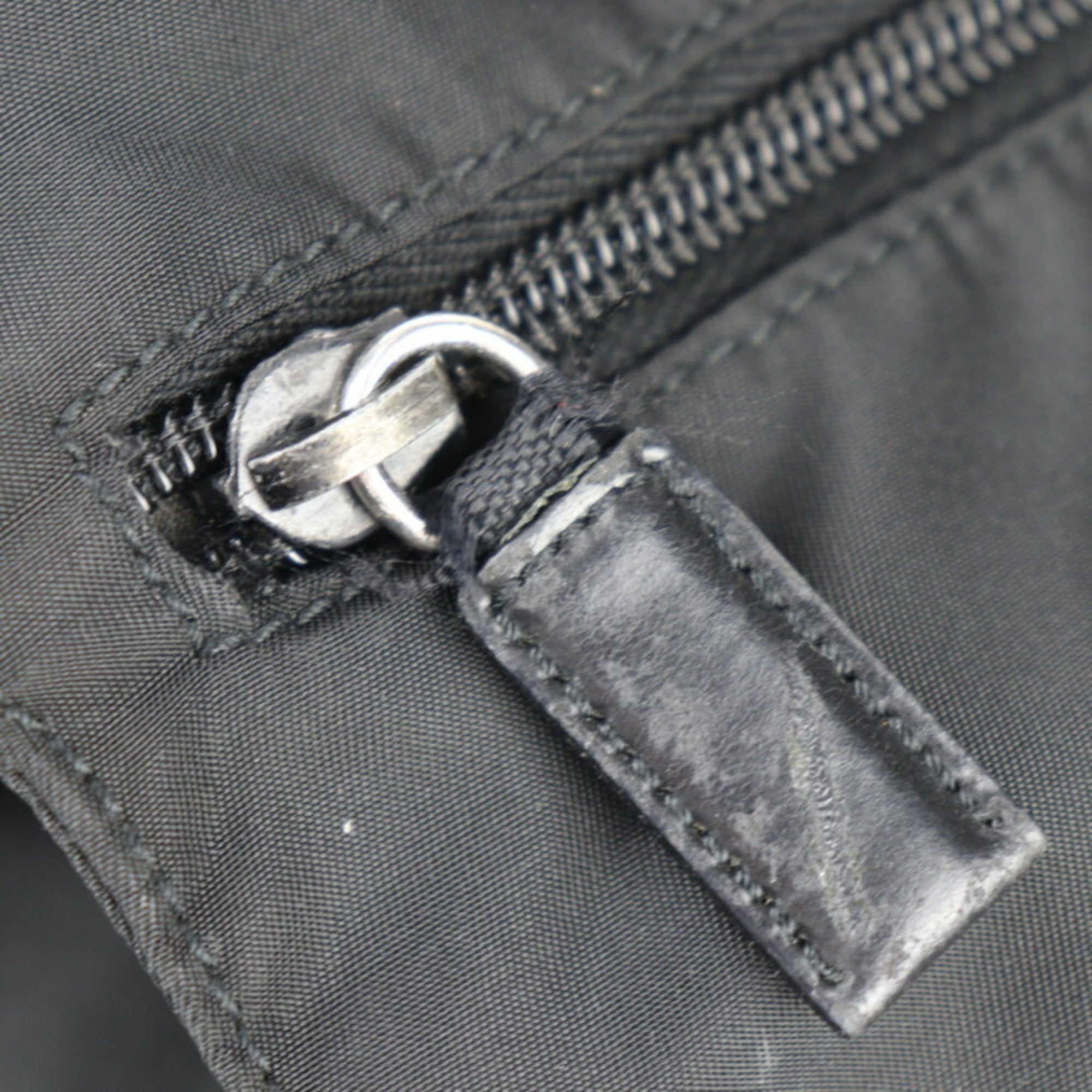Prada Black Nylon Leather Messenger Bag Shoulder Bag