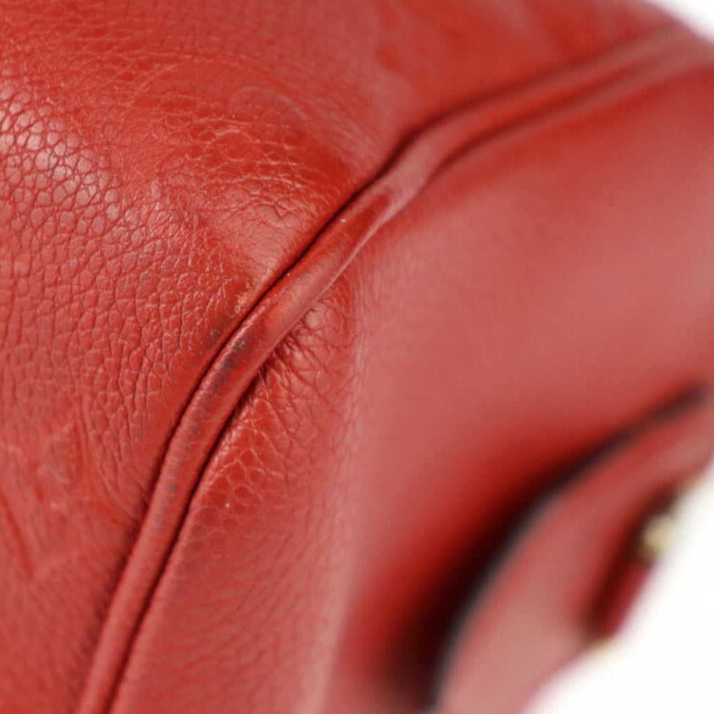 Louis Vuitton Cerise Red Color Leather Handbag Shoulder Bag