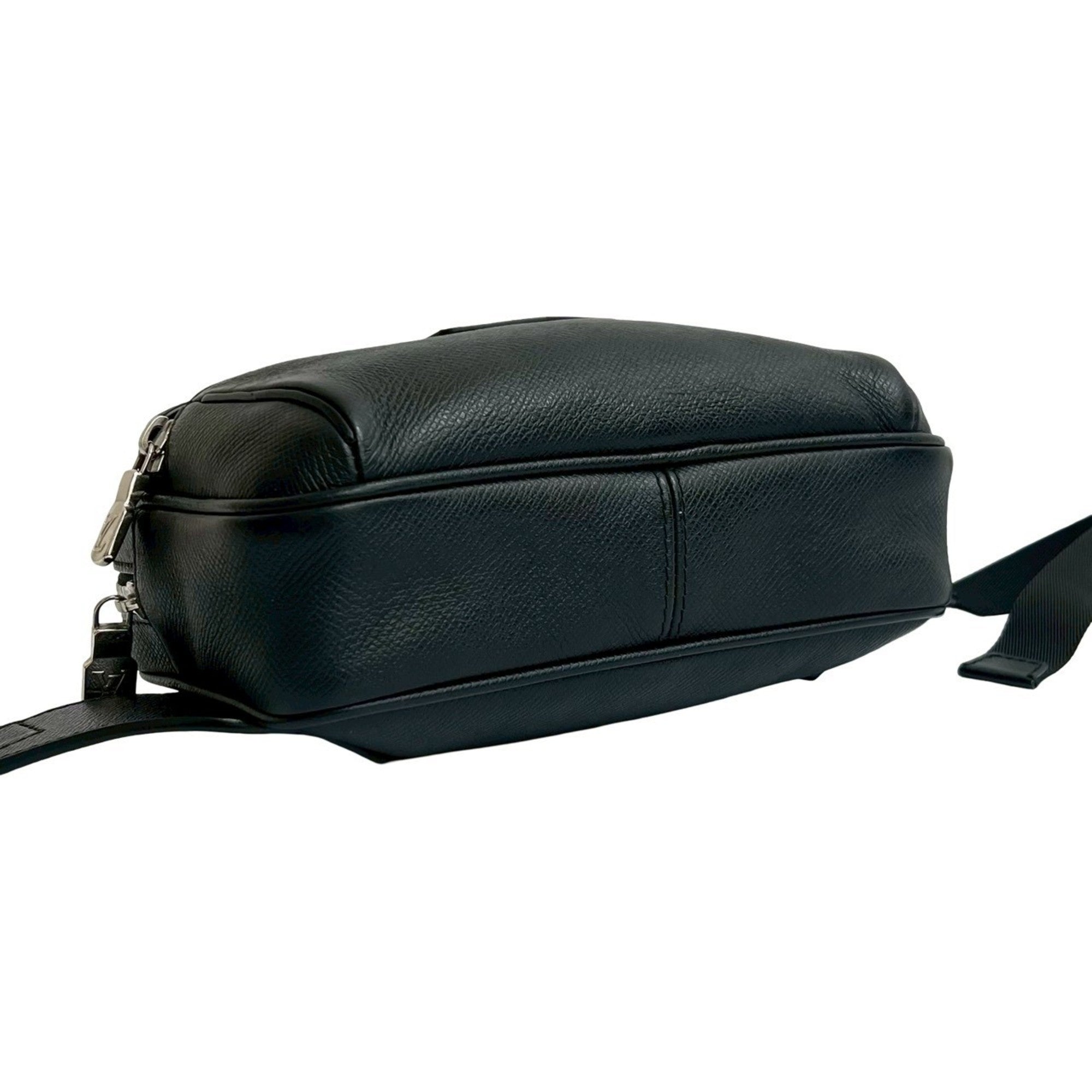 Louis Vuitton Black Leather Shoulder Bag Sling Bag