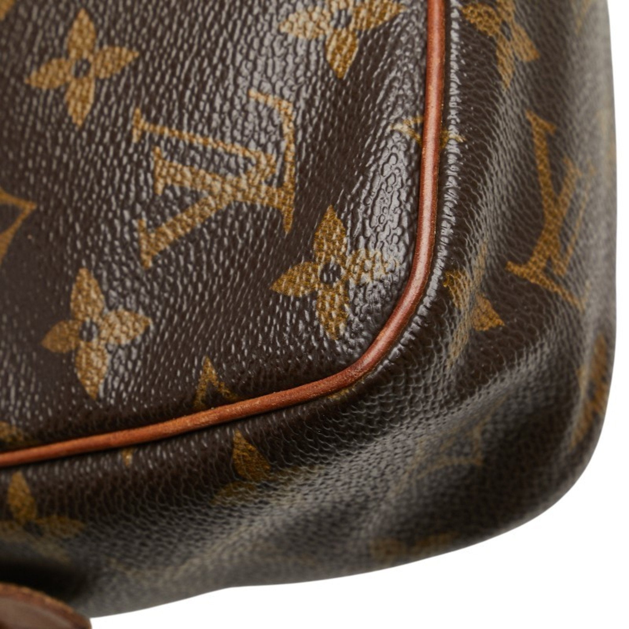 Louis Vuitton Brown Pvc Leather Clutch Bag Handbag