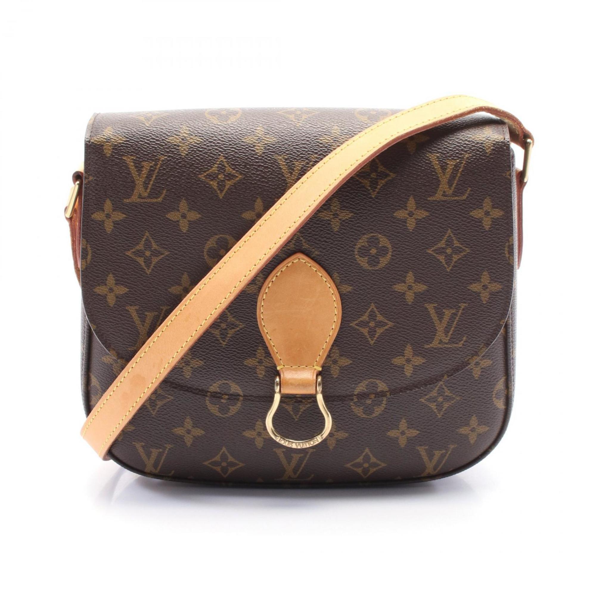 Louis Vuitton Monogram Brown Coated Canvas Leather Shoulder Bag