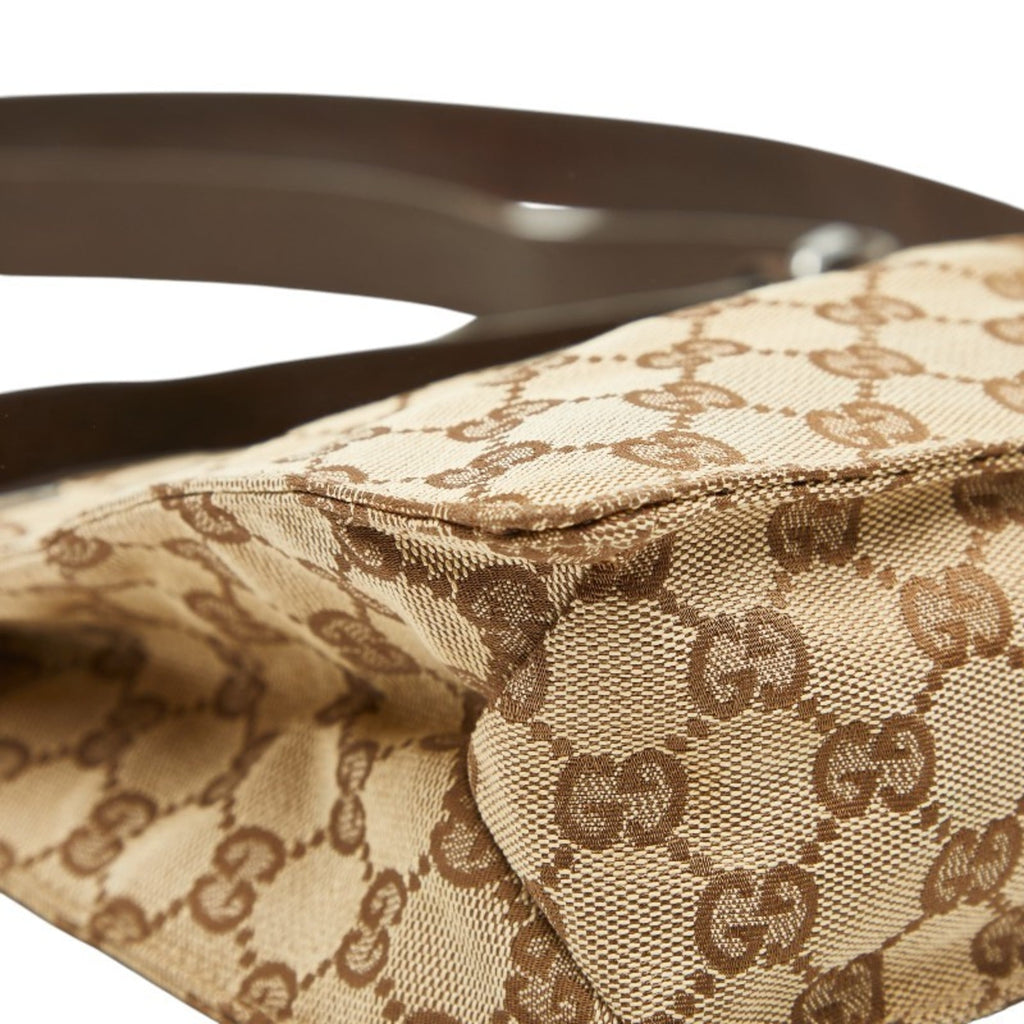 Gucci Gg Canvas Beige Brown Gg Canvas Shoulder Bag (Pre-Owned)
